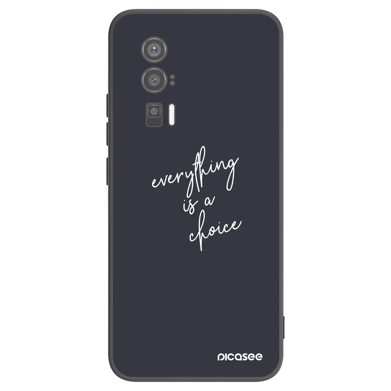 Picasee Μαύρη θήκη σιλικόνης για Xiaomi Poco F5 Pro 5G - Everything is a choice