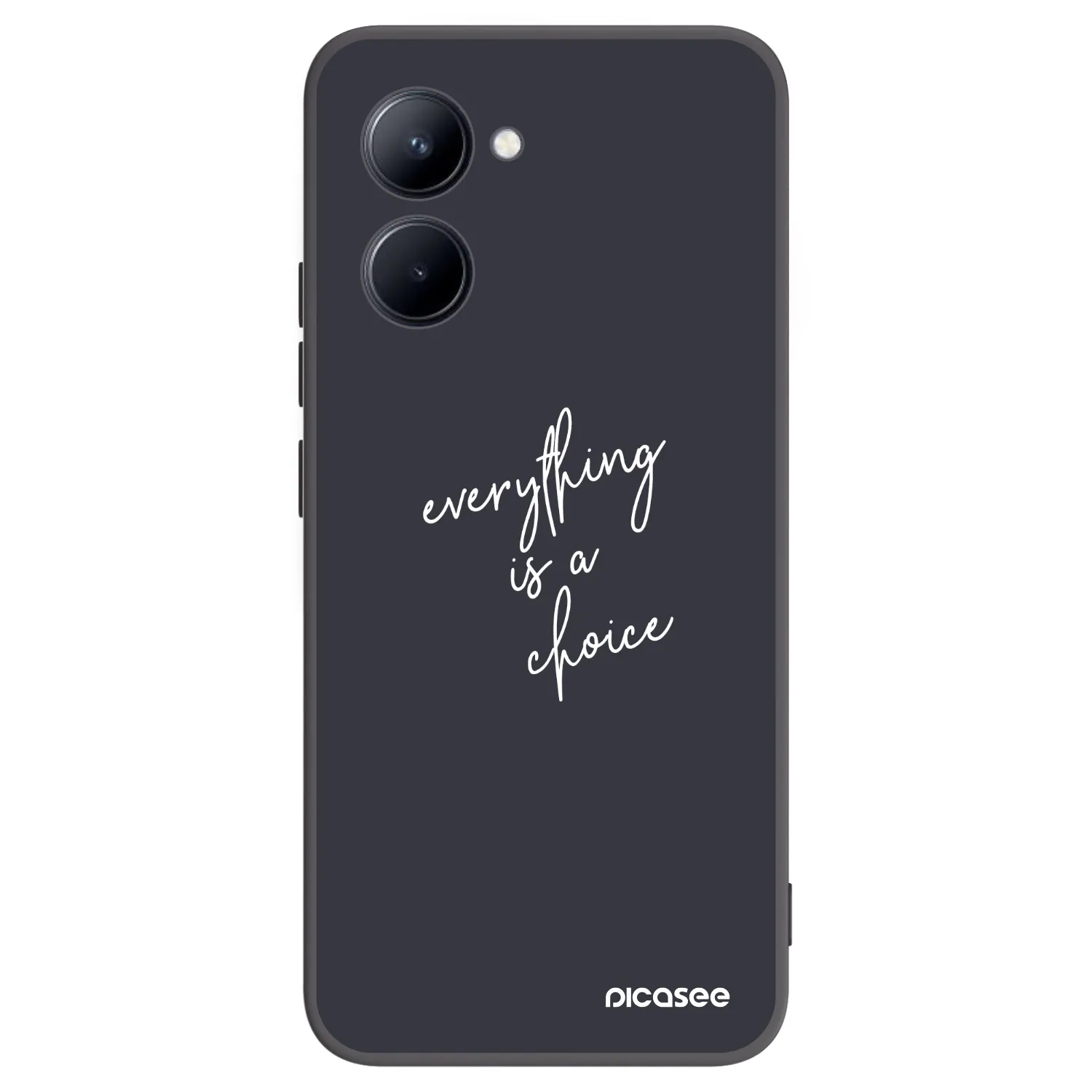 Picasee Μαύρη θήκη σιλικόνης για Realme C33 (2023) - Everything is a choice