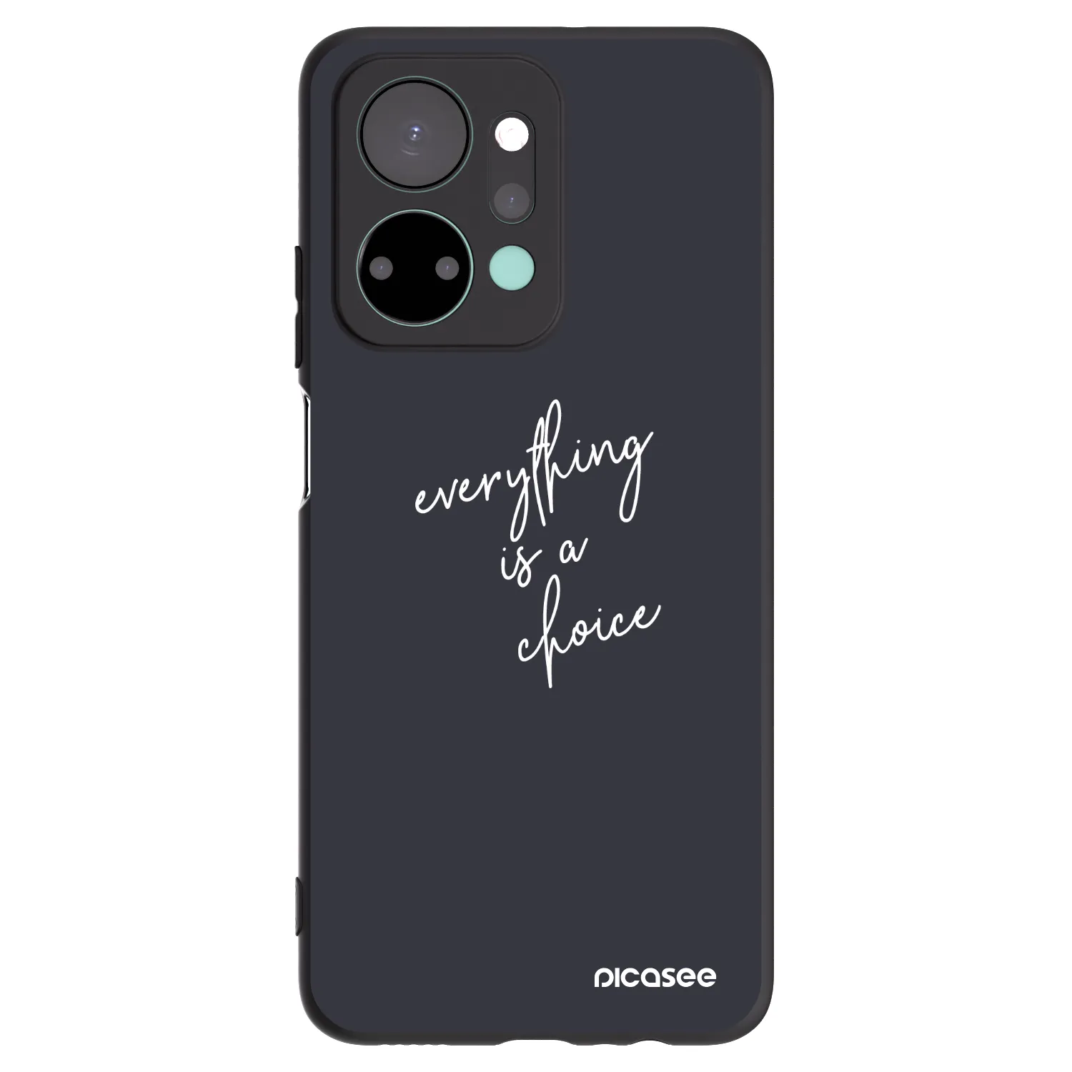 Picasee Μαύρη θήκη σιλικόνης για Honor X7a - Everything is a choice