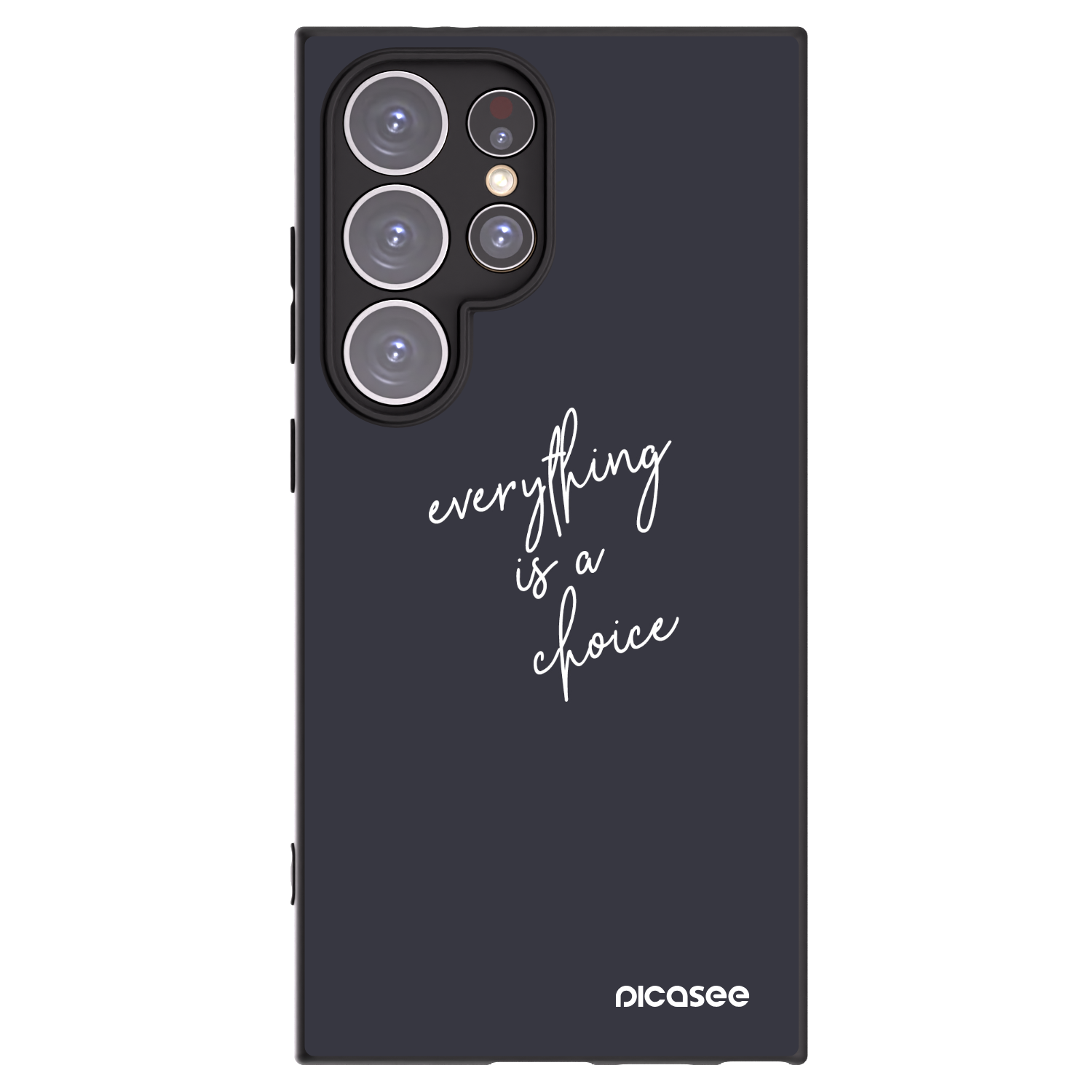 Picasee Μαύρη θήκη σιλικόνης για Samsung Galaxy S24 Ultra S928B 5G - Everything is a choice