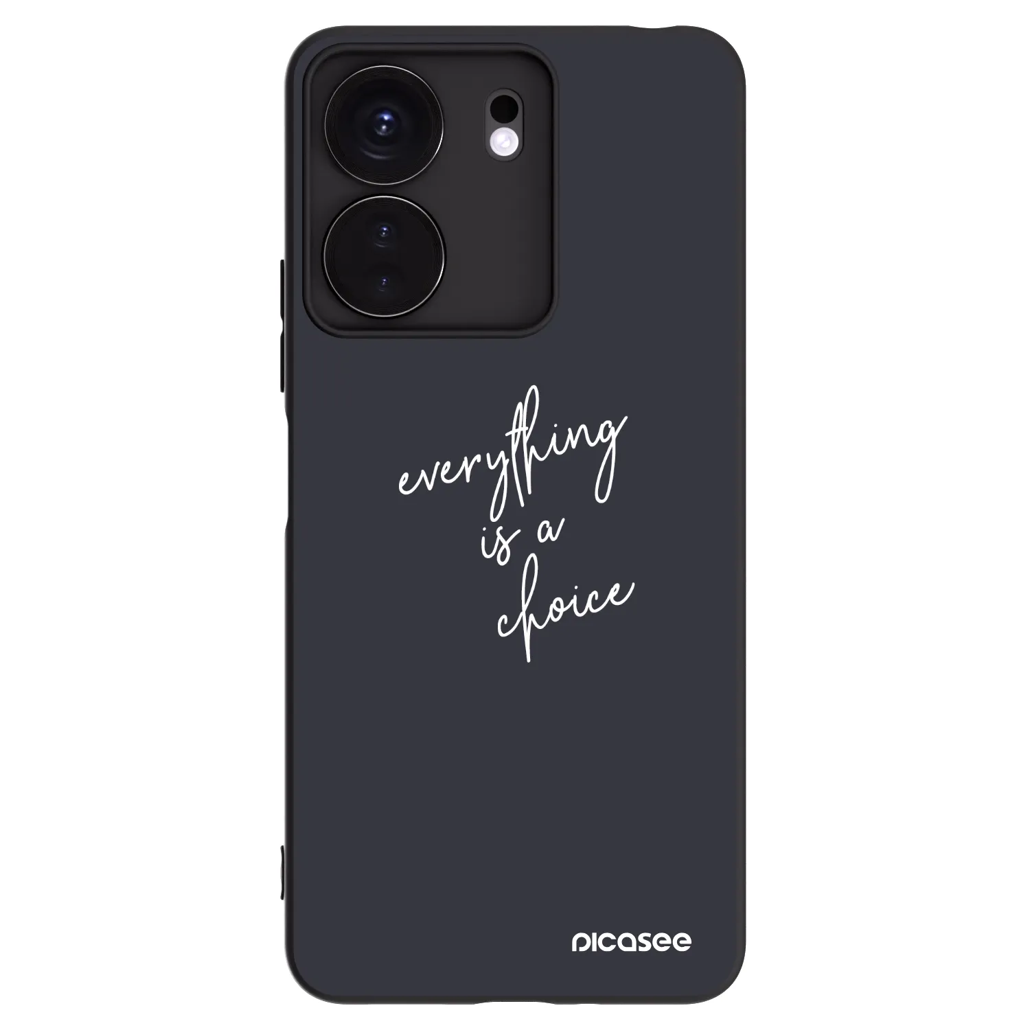 Picasee Μαύρη θήκη σιλικόνης για Xiaomi Redmi 13C 4G - Everything is a choice