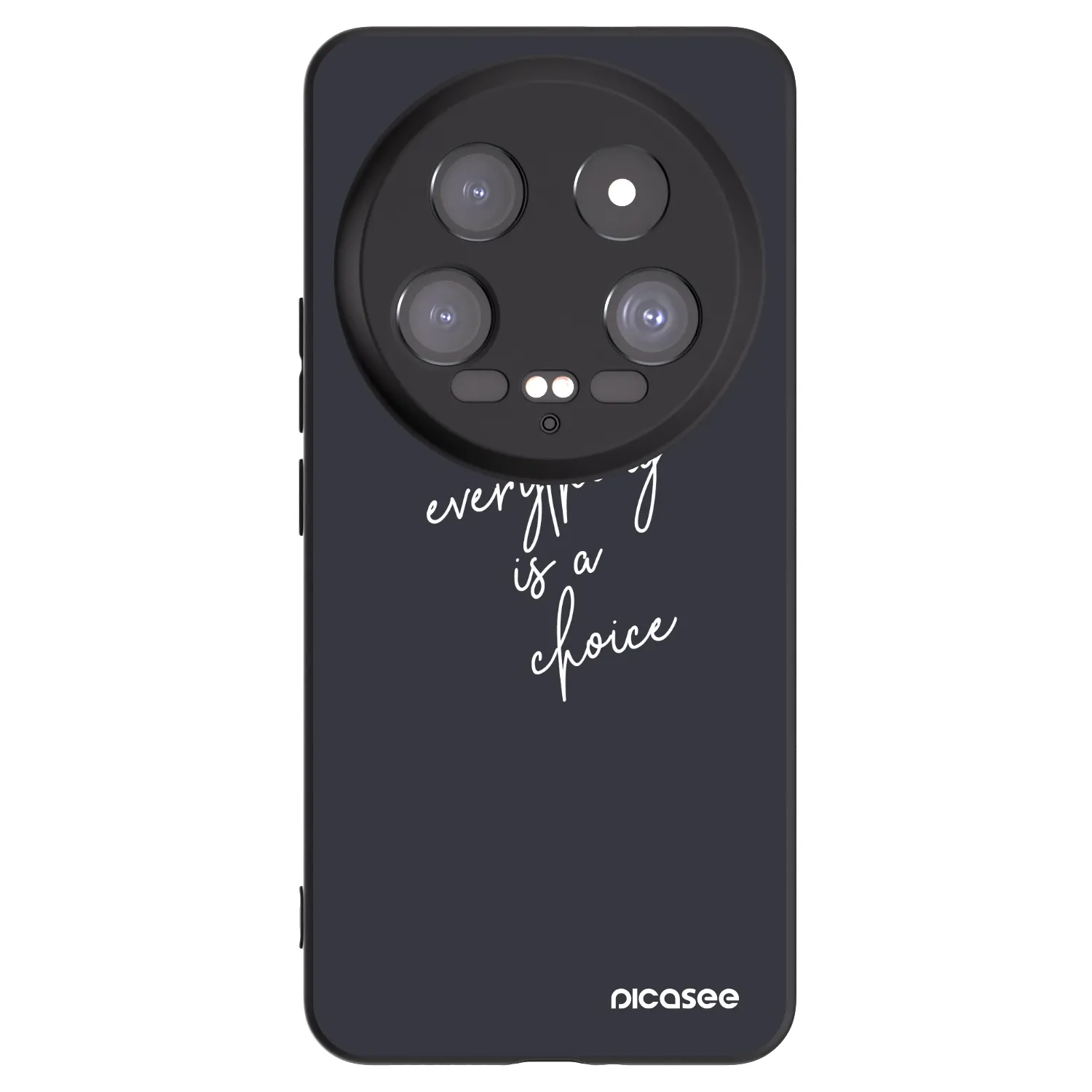 Picasee Μαύρη θήκη σιλικόνης για Xiaomi 14 Ultra - Everything is a choice