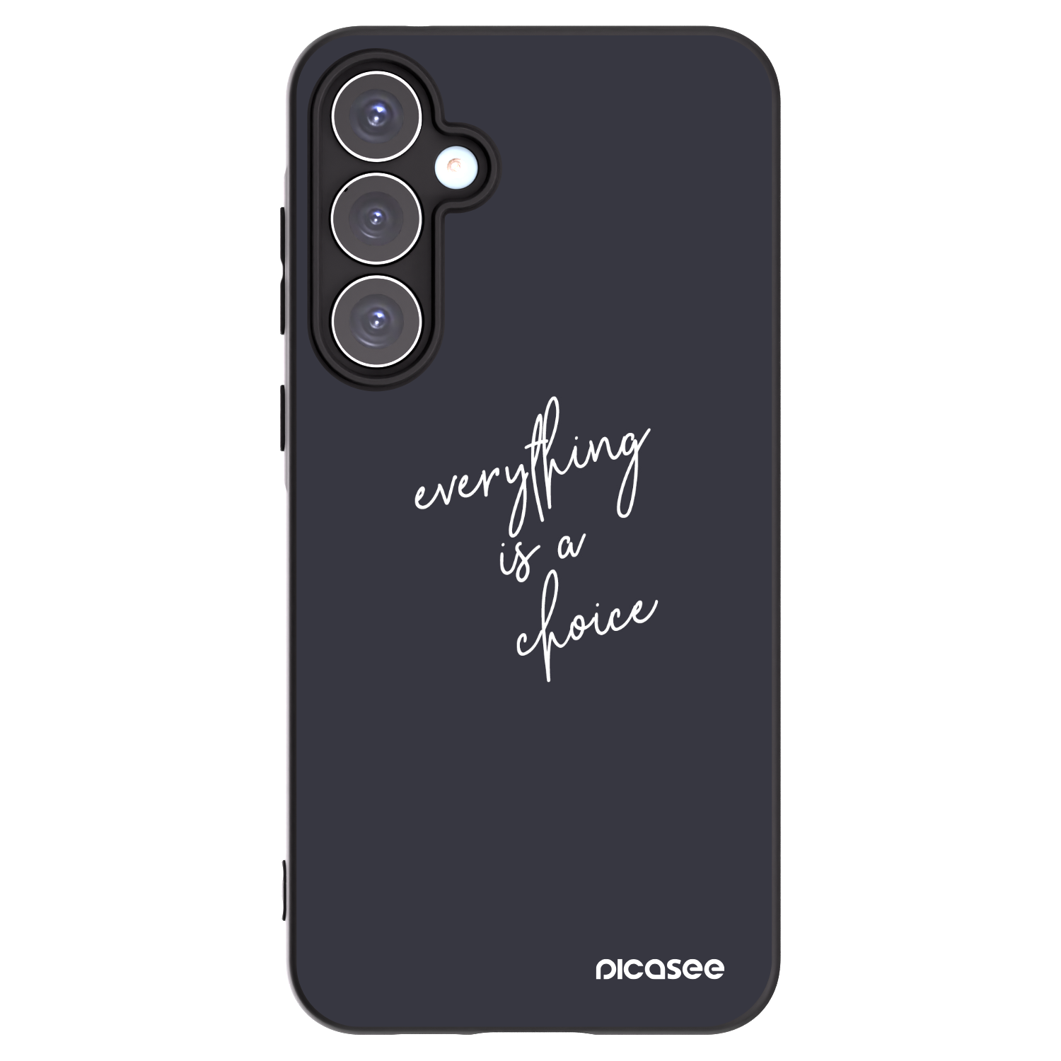 Picasee Μαύρη θήκη σιλικόνης για Samsung Galaxy A55 5G A556B - Everything is a choice
