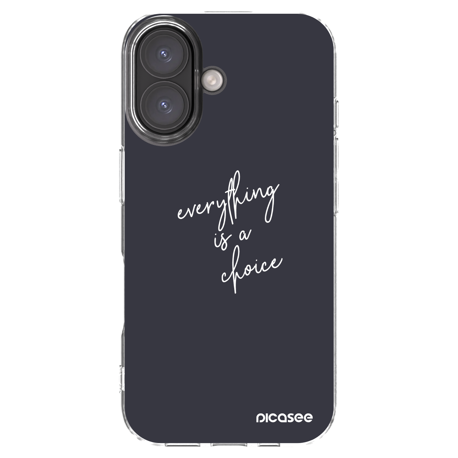 Picasee διαφανής θήκη σιλικόνης Apple iPhone 16 - Everything is a choice