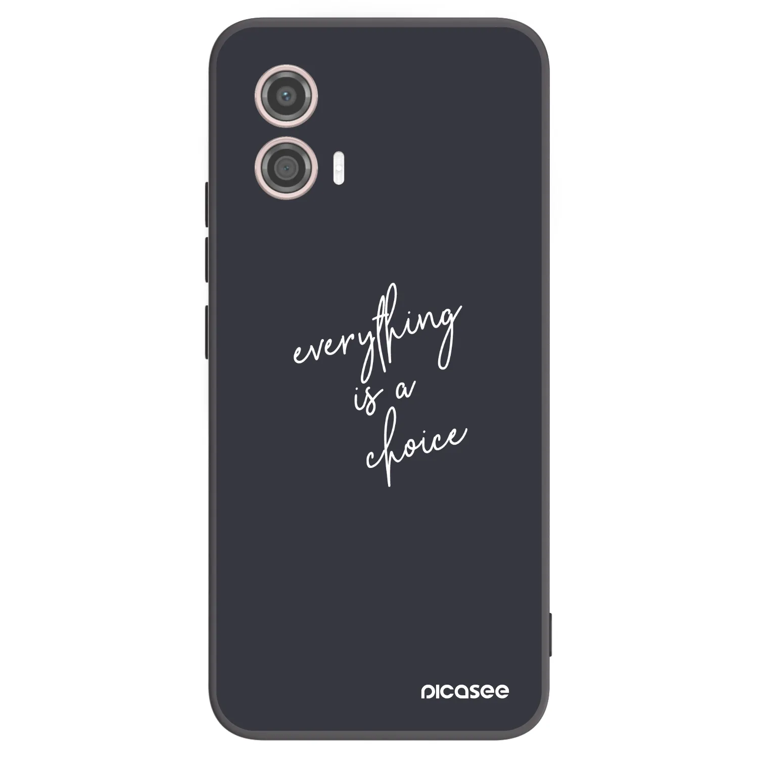 Picasee Μαύρη θήκη σιλικόνης για Motorola Moto G53 5G - Everything is a choice