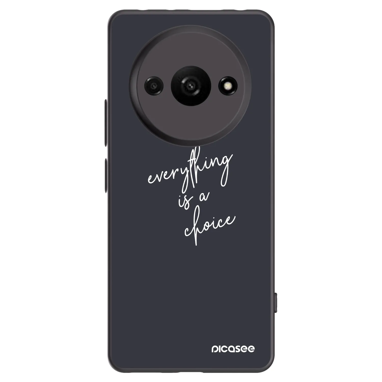 Picasee Μαύρη θήκη σιλικόνης για Xiaomi Redmi A3 - Everything is a choice