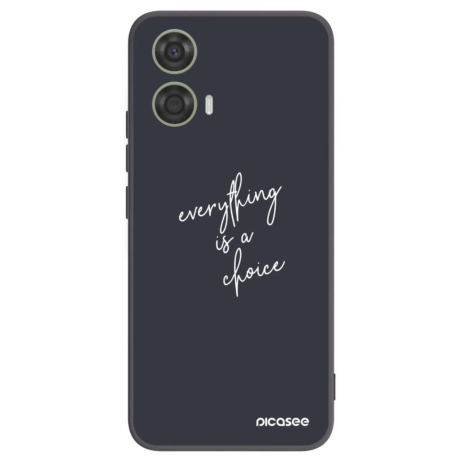 Picasee Μαύρη θήκη σιλικόνης για Motorola Moto G24 - Everything is a choice