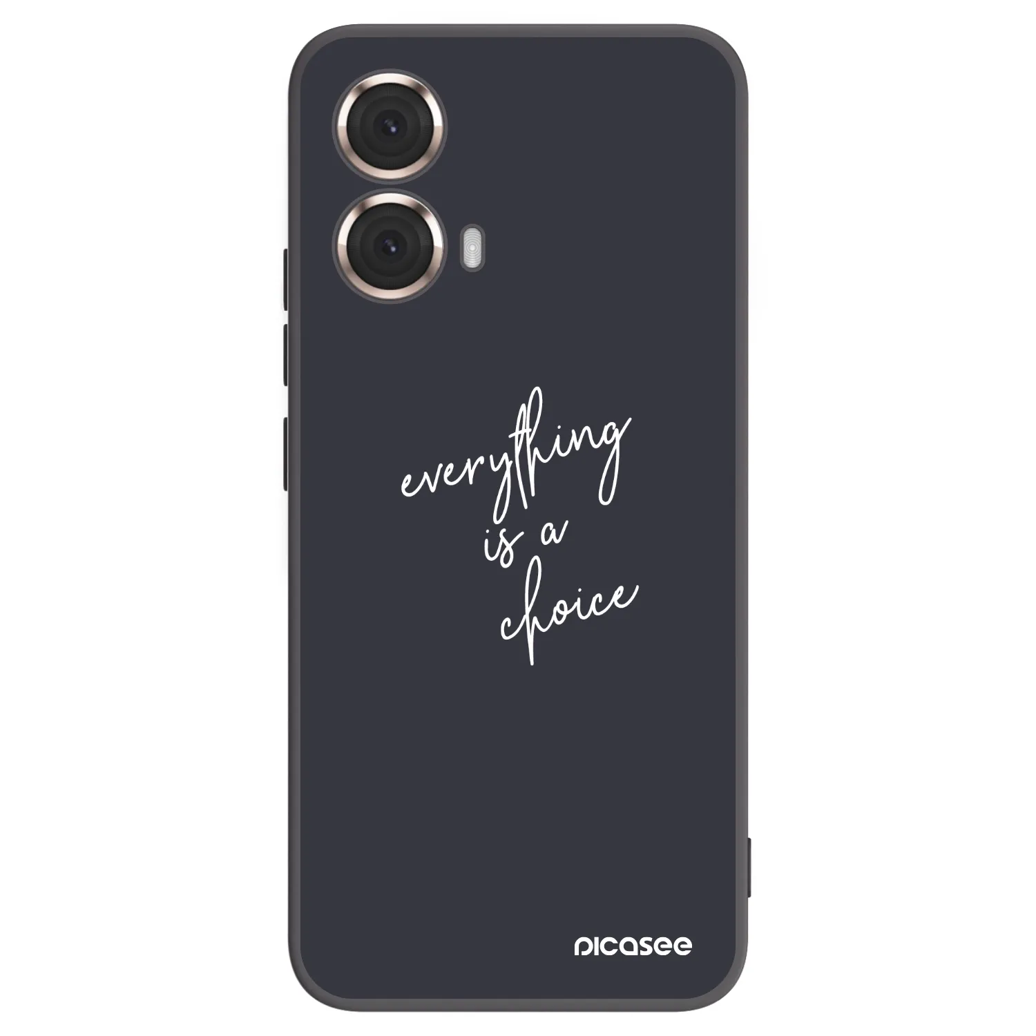 Picasee Μαύρη θήκη σιλικόνης για Motorola Moto G85 - Everything is a choice