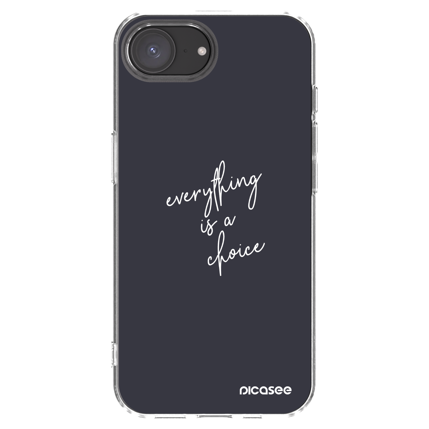 Picasee διαφανής θήκη σιλικόνης Apple iPhone 16e - Everything is a choice