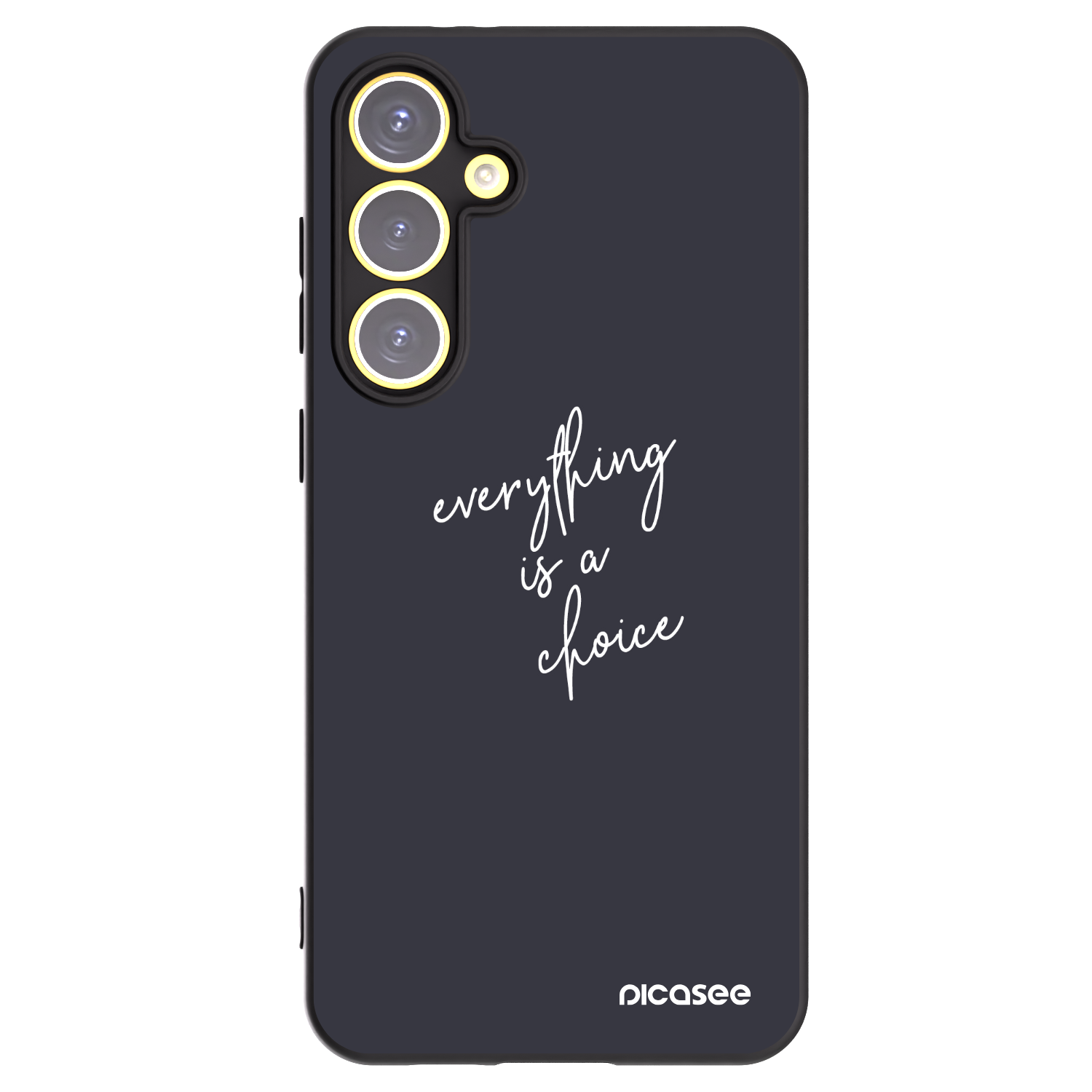 Picasee Μαύρη θήκη σιλικόνης για Samsung Galaxy S24 FE S721B - Everything is a choice