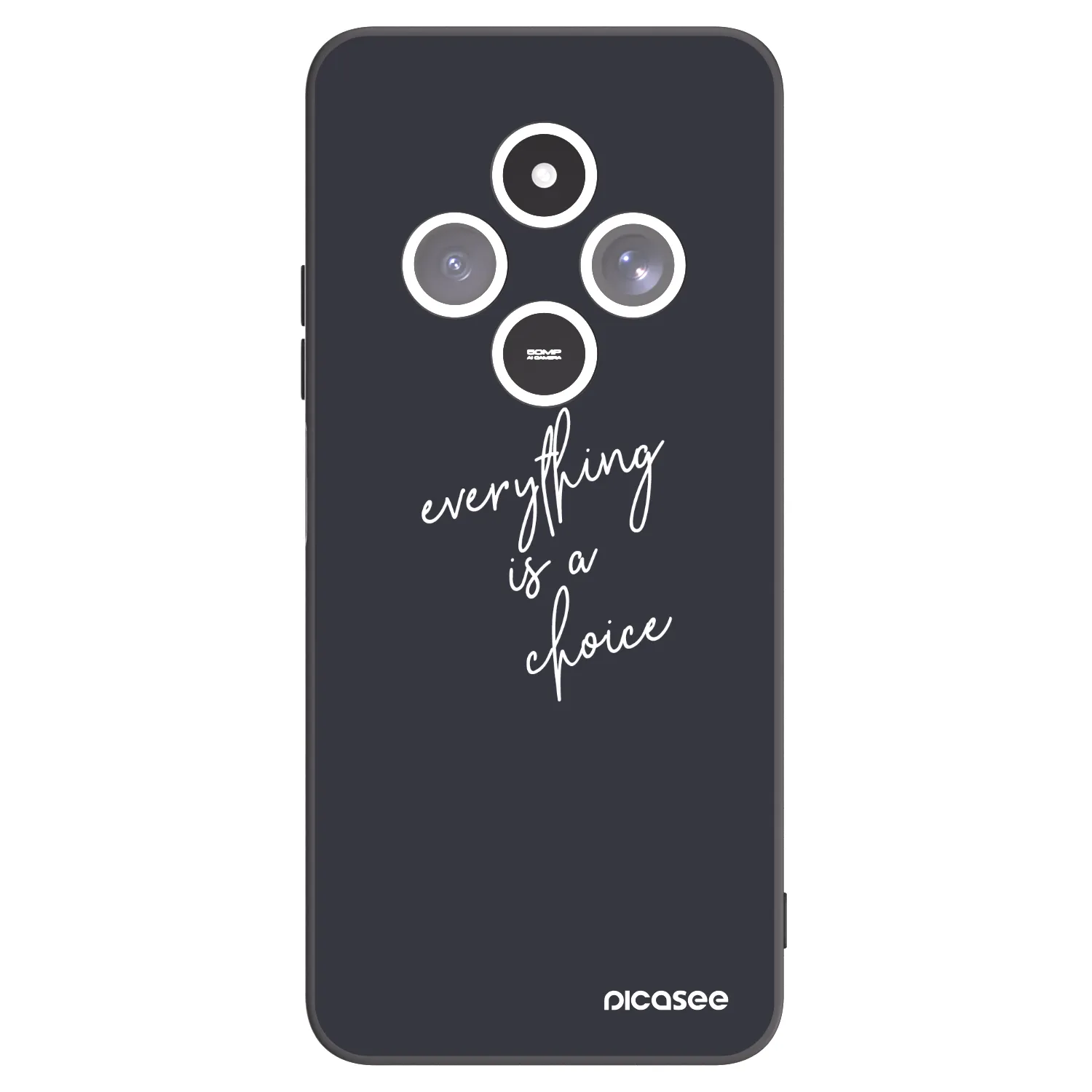 Picasee Μαύρη θήκη σιλικόνης για Xiaomi Redmi 14C - Everything is a choice