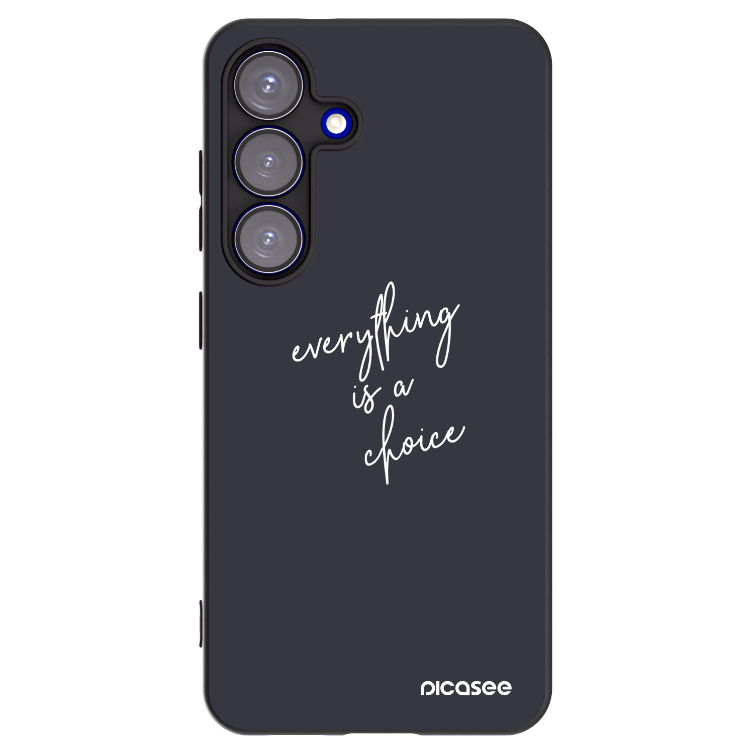 Picasee Μαύρη θήκη σιλικόνης για Samsung Galaxy S25 5G - Everything is a choice