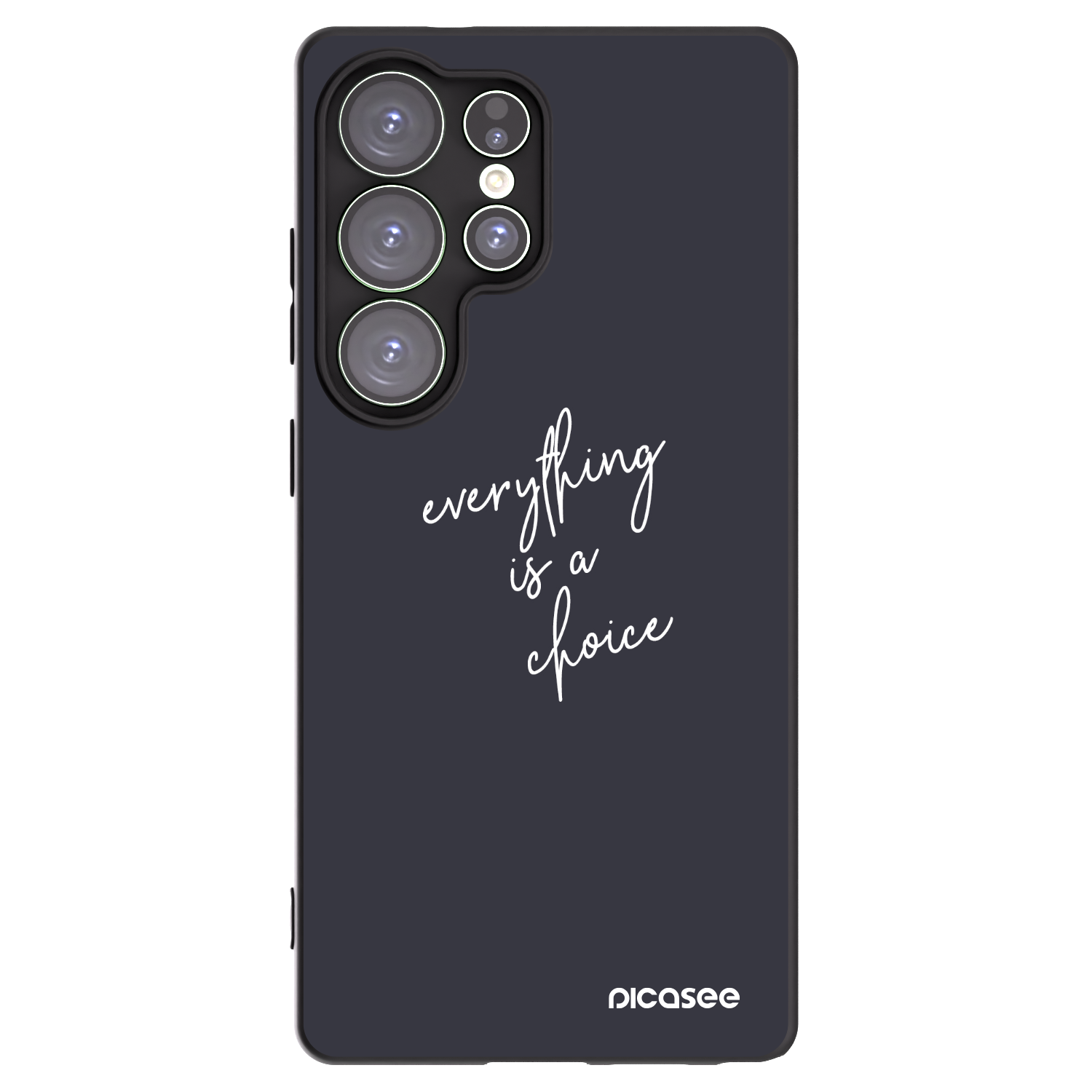 Picasee Μαύρη θήκη σιλικόνης για Samsung Galaxy S25 Ultra 5G - Everything is a choice