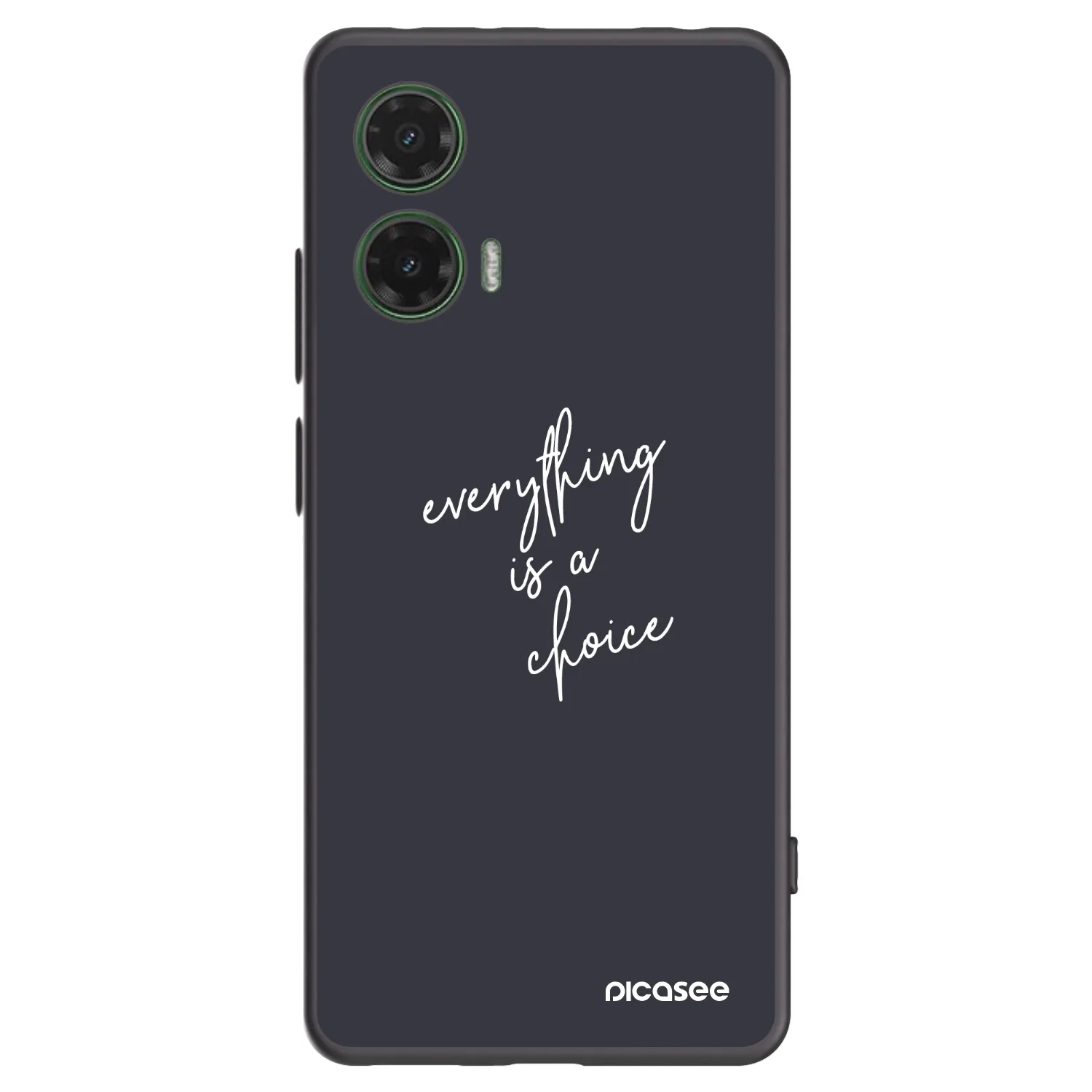 Picasee Μαύρη θήκη σιλικόνης για Motorola Moto G35 5G - Everything is a choice