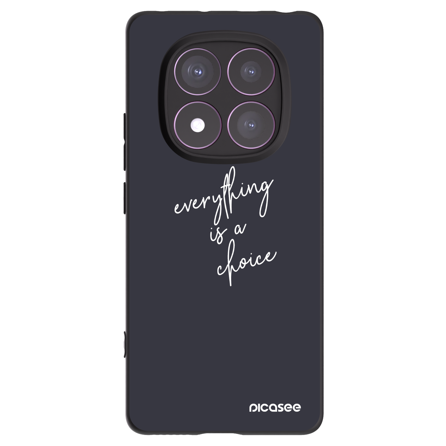 Picasee Μαύρη θήκη σιλικόνης για Xiaomi Redmi Note 14 Pro 4G - Everything is a choice