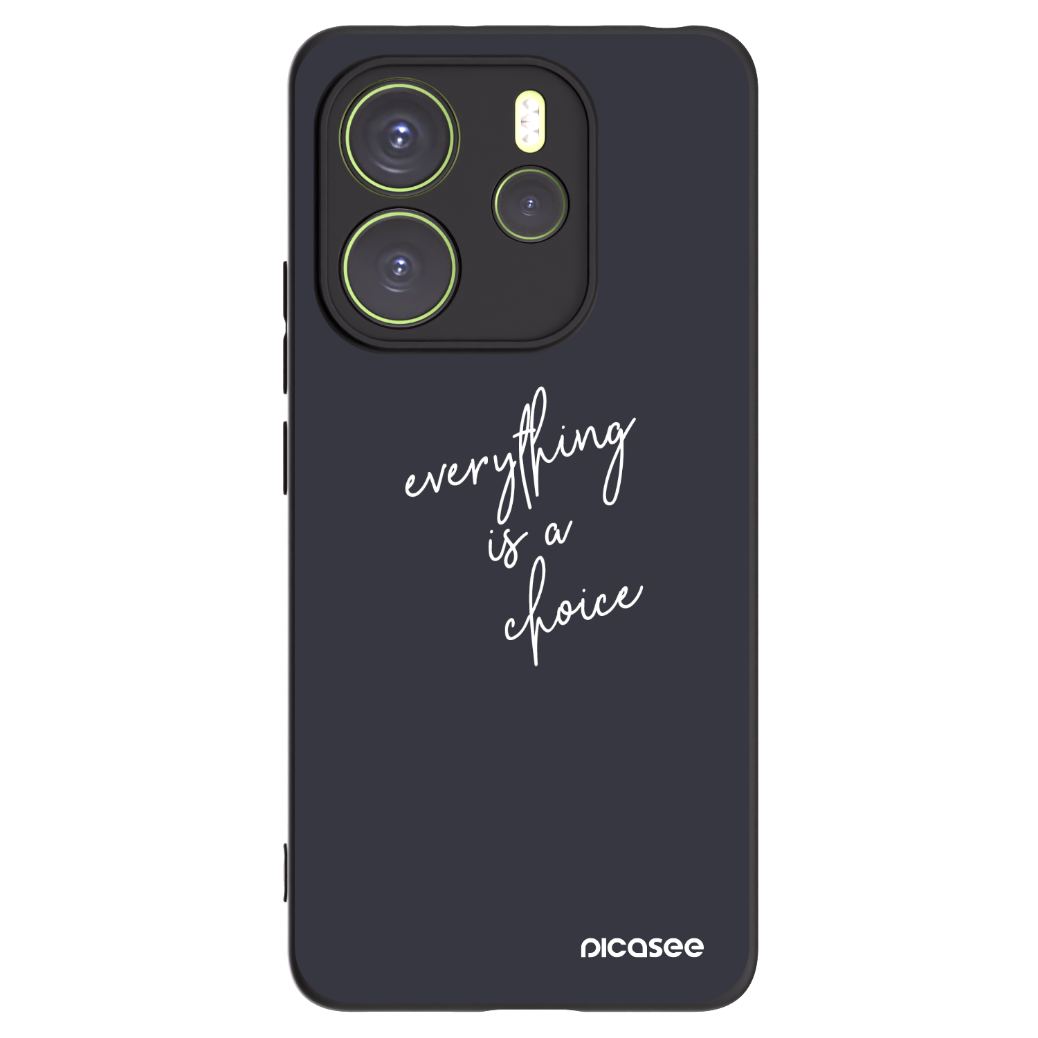 Picasee Μαύρη θήκη σιλικόνης για Xiaomi Redmi Note 14 4G - Everything is a choice