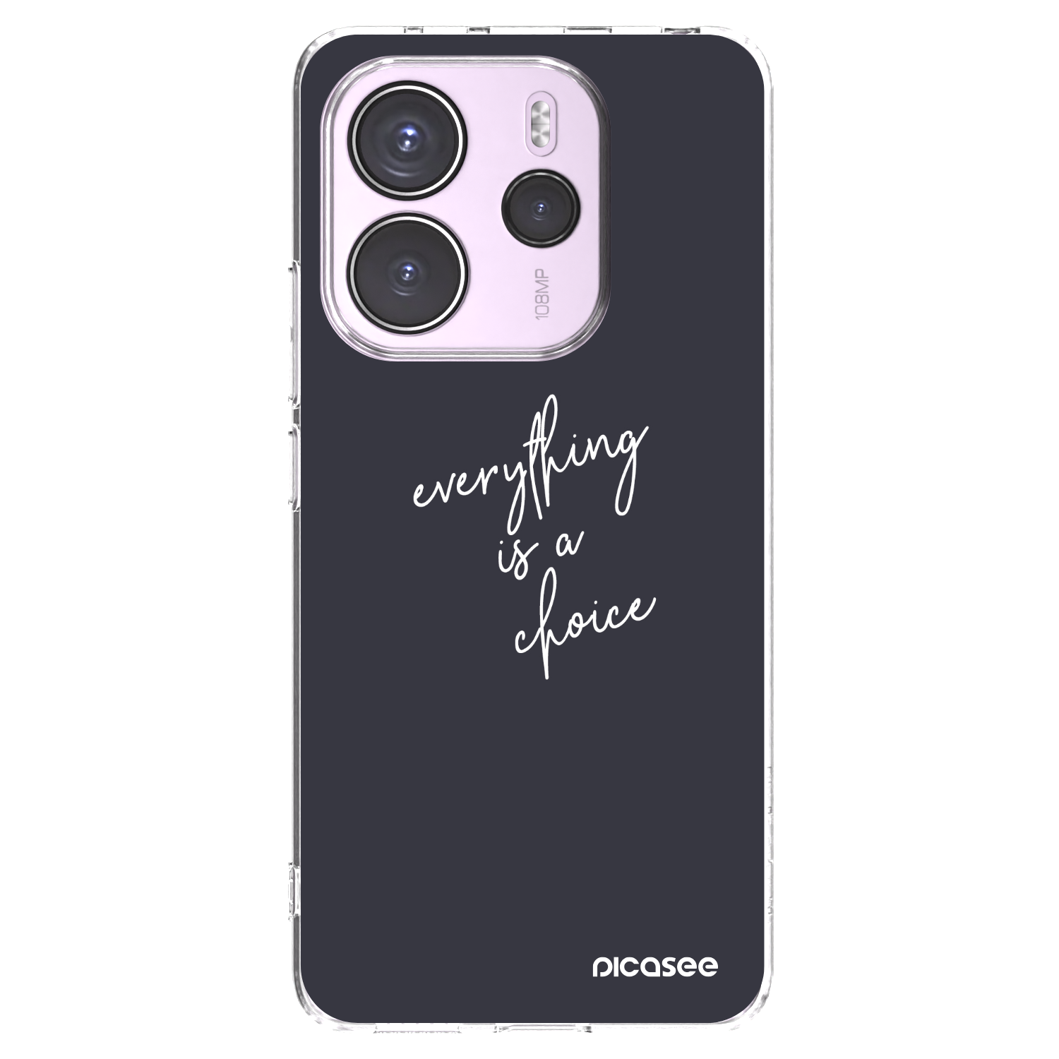 Picasee διαφανής θήκη σιλικόνης Xiaomi Redmi Note 14 4G - Everything is a choice