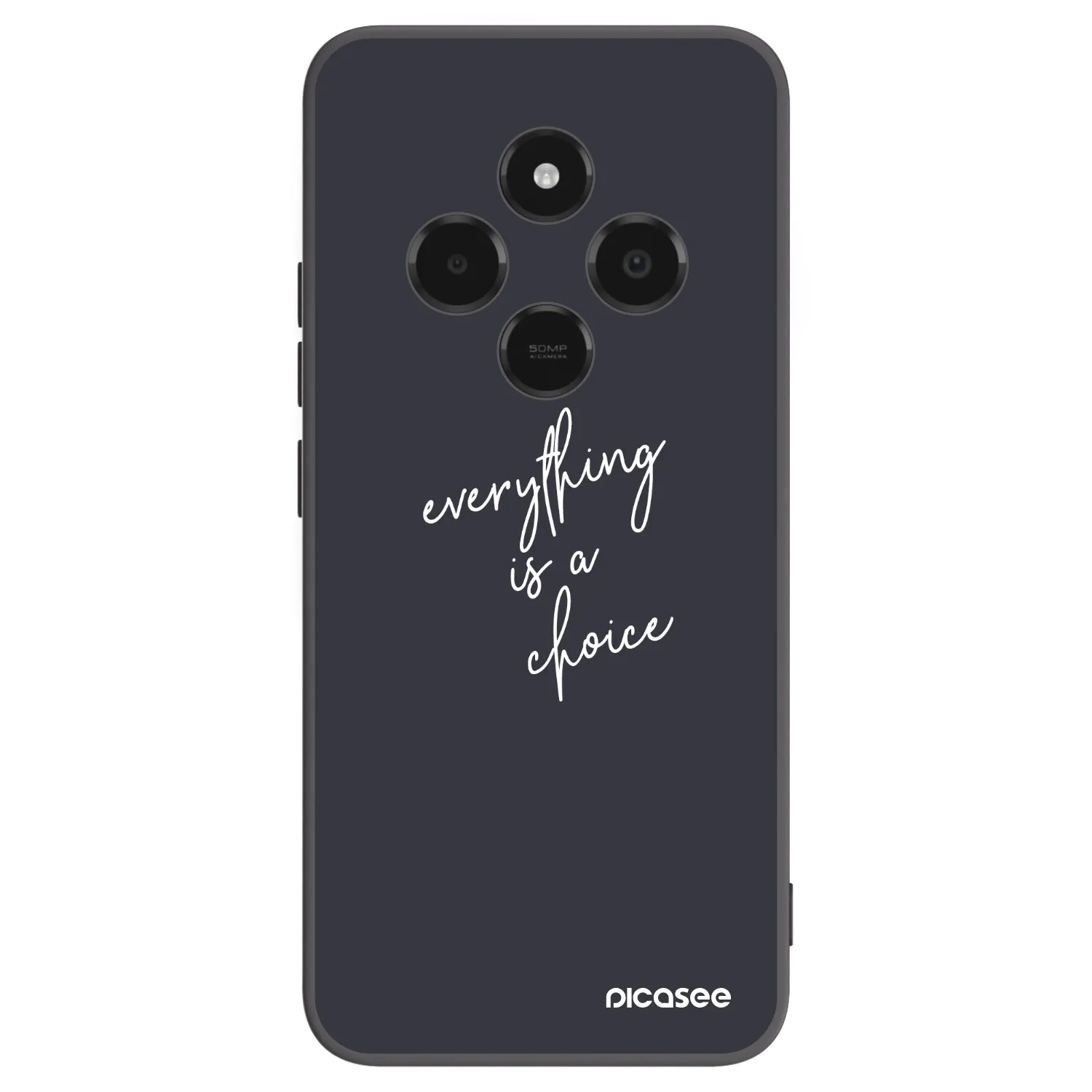 Picasee Μαύρη θήκη σιλικόνης για Xiaomi Poco C75 - Everything is a choice