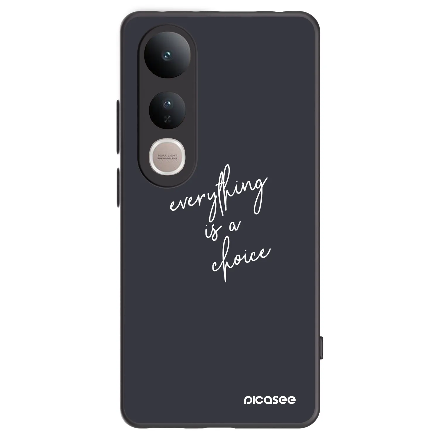 Picasee Μαύρη θήκη σιλικόνης για Vivo V50 Lite 5G - Everything is a choice