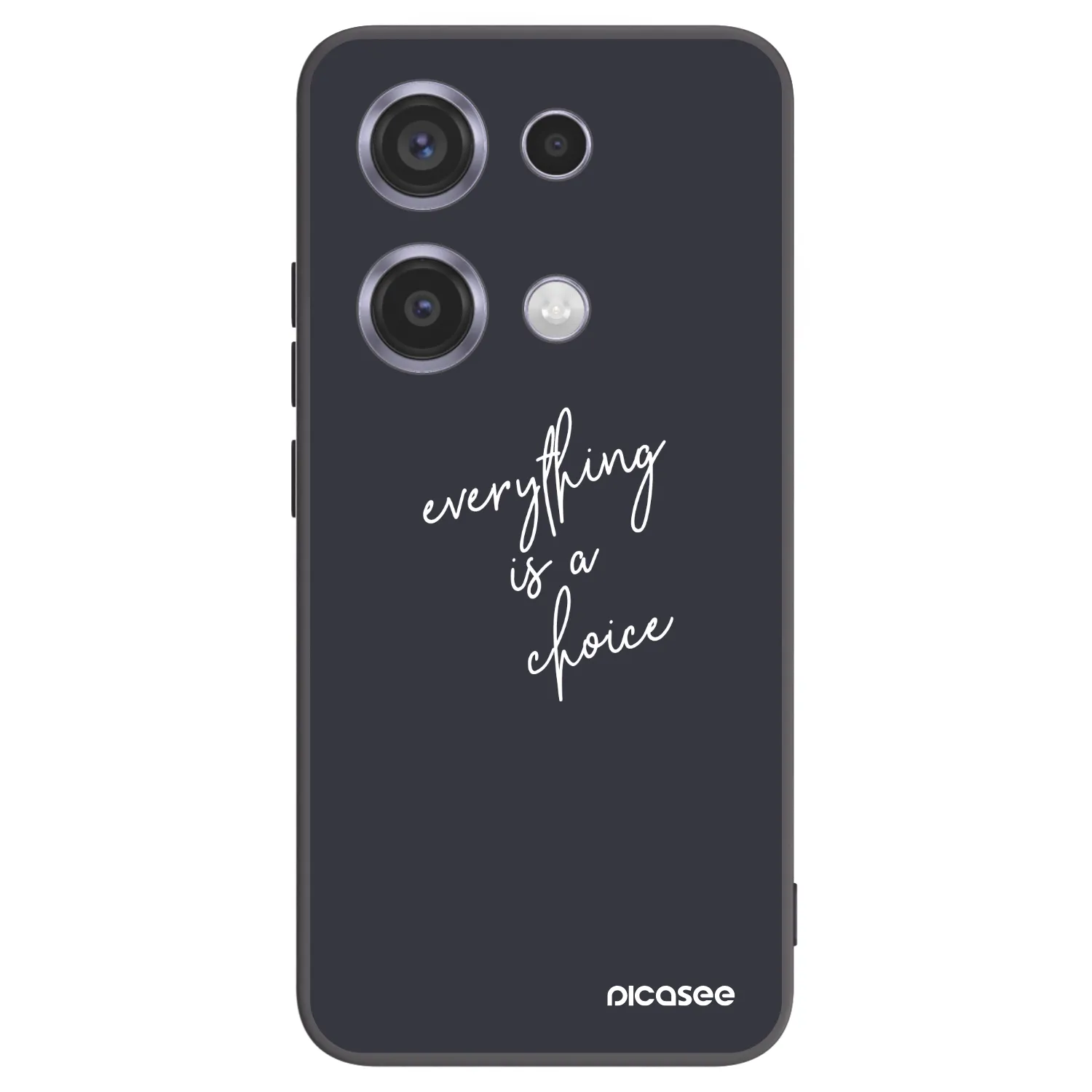 Picasee Μαύρη θήκη σιλικόνης για Xiaomi Redmi Note 14S - Everything is a choice