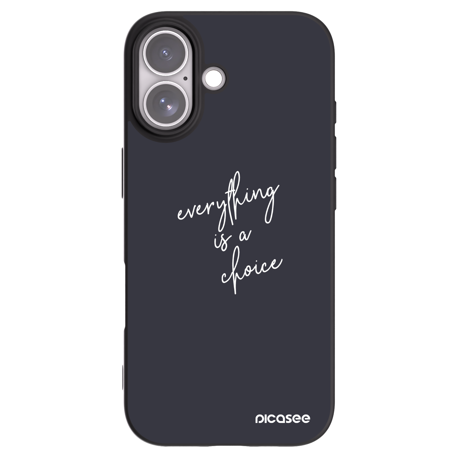 Picasee Μαύρη θήκη σιλικόνης για Apple iPhone 17 - Everything is a choice