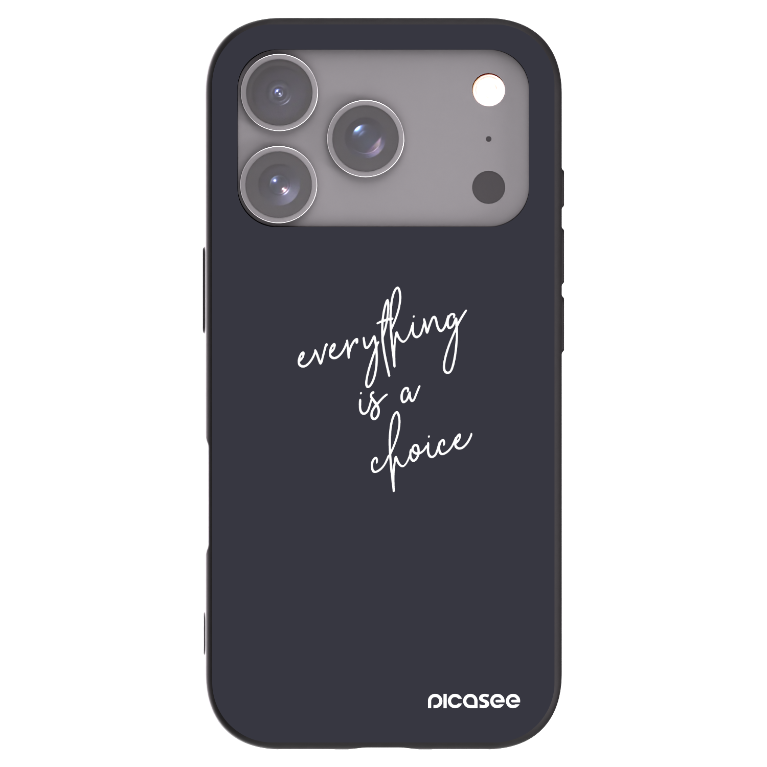 Picasee Μαύρη θήκη σιλικόνης για Apple iPhone 17 Pro - Everything is a choice
