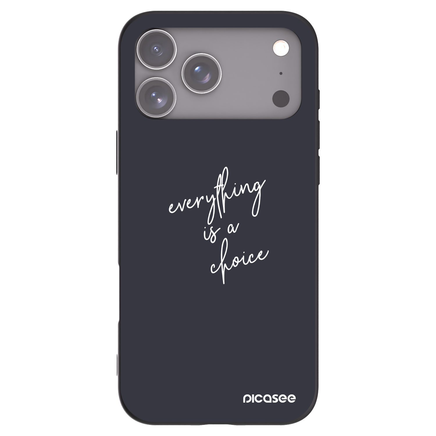 Picasee Μαύρη θήκη σιλικόνης για Apple iPhone 17 Pro Max - Everything is a choice