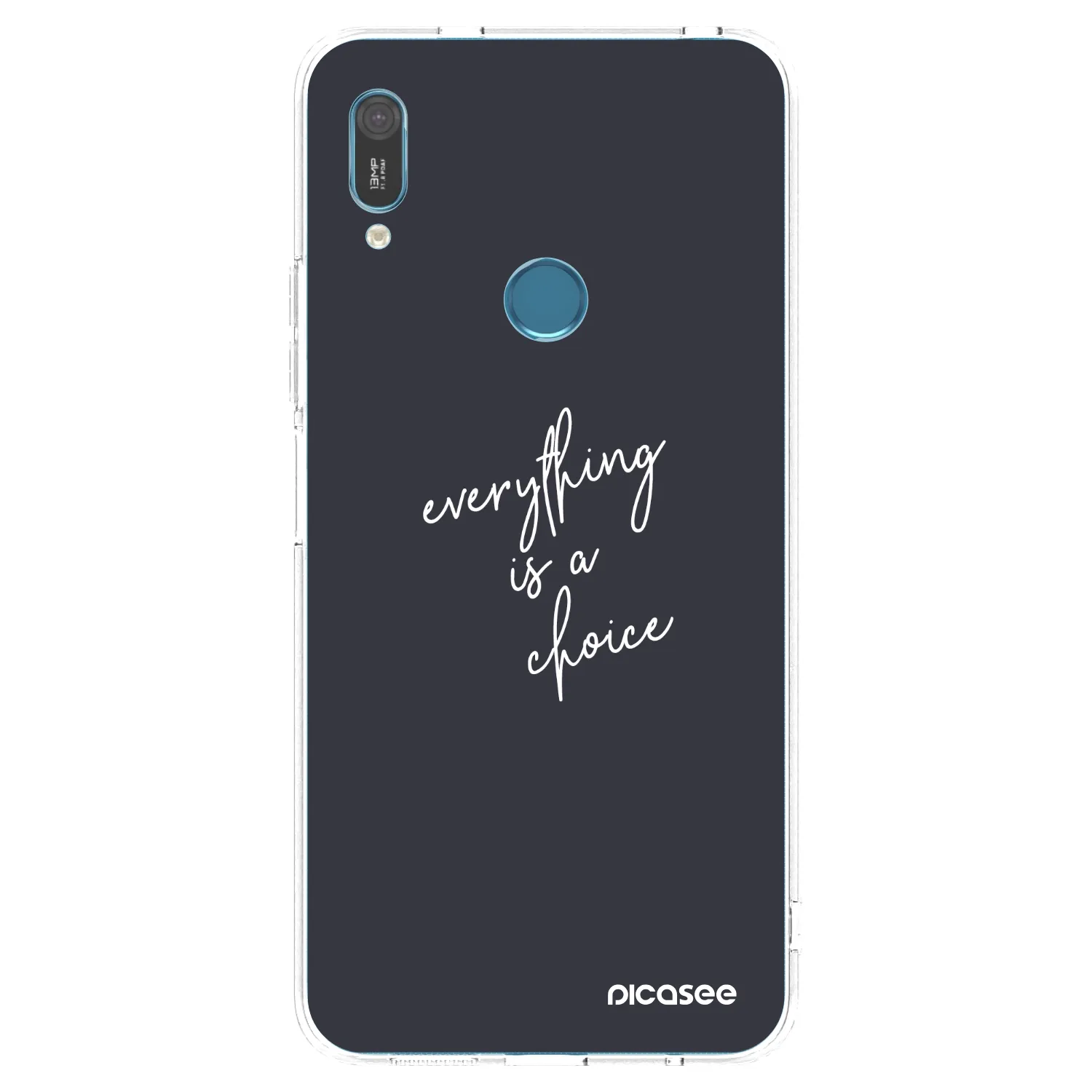 Picasee διαφανής θήκη σιλικόνης Huawei Y6 2019 - Everything is a choice