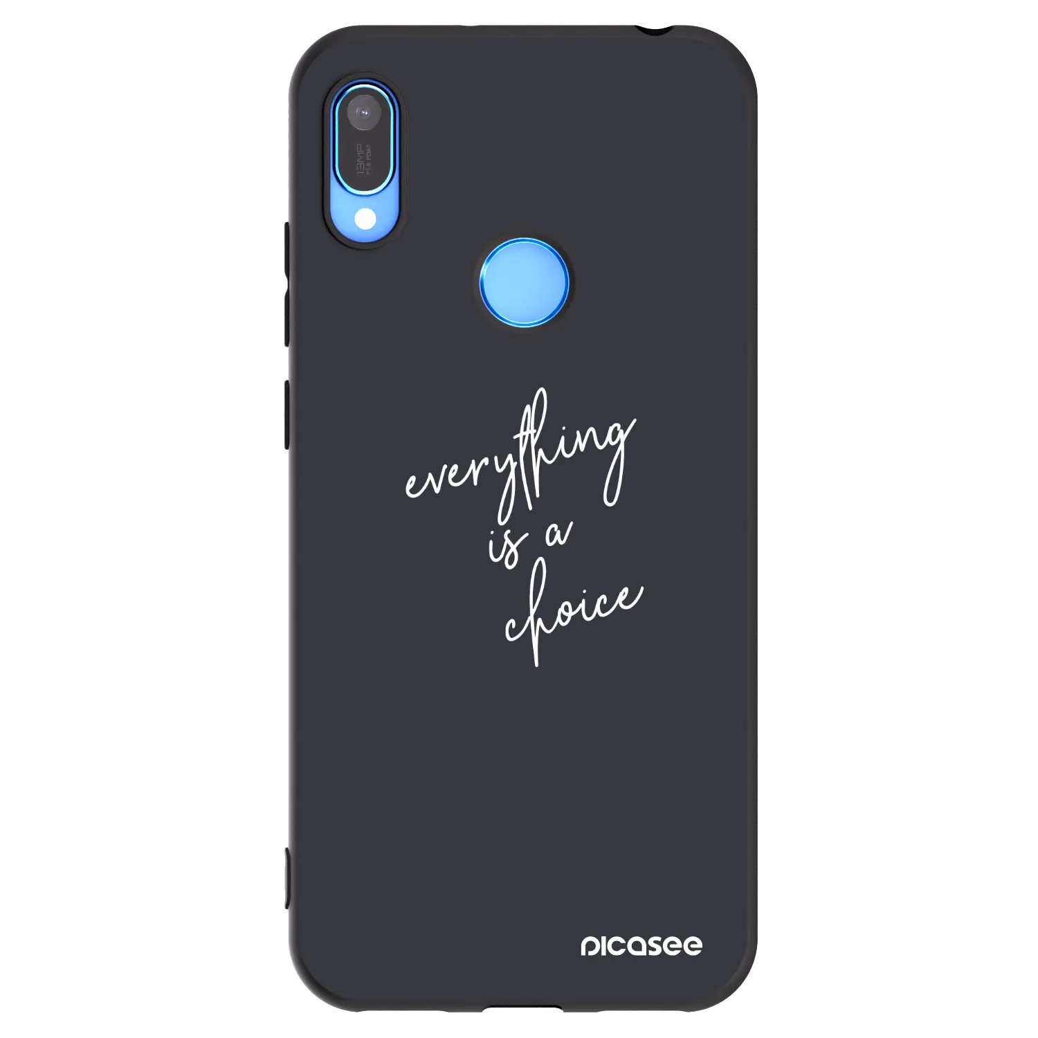 Picasee Μαύρη θήκη σιλικόνης για Huawei Y6 2019 - Everything is a choice