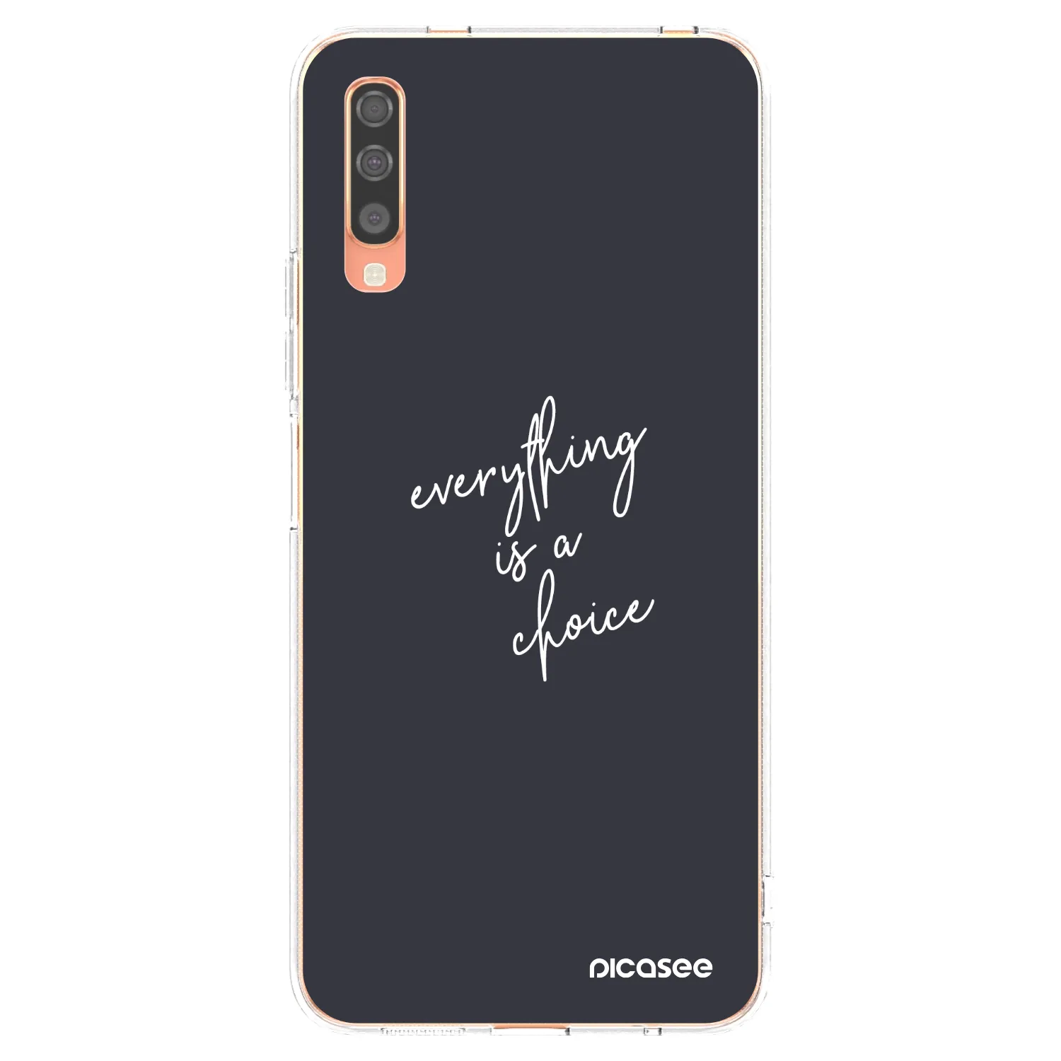 Picasee διαφανής θήκη σιλικόνης Samsung Galaxy A70 A705F - Everything is a choice