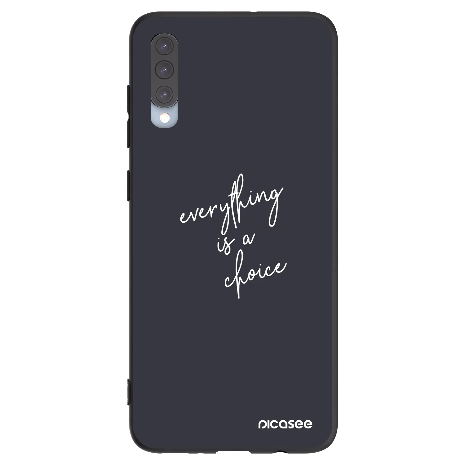 Picasee Μαύρη θήκη σιλικόνης για Samsung Galaxy A70 A705F - Everything is a choice