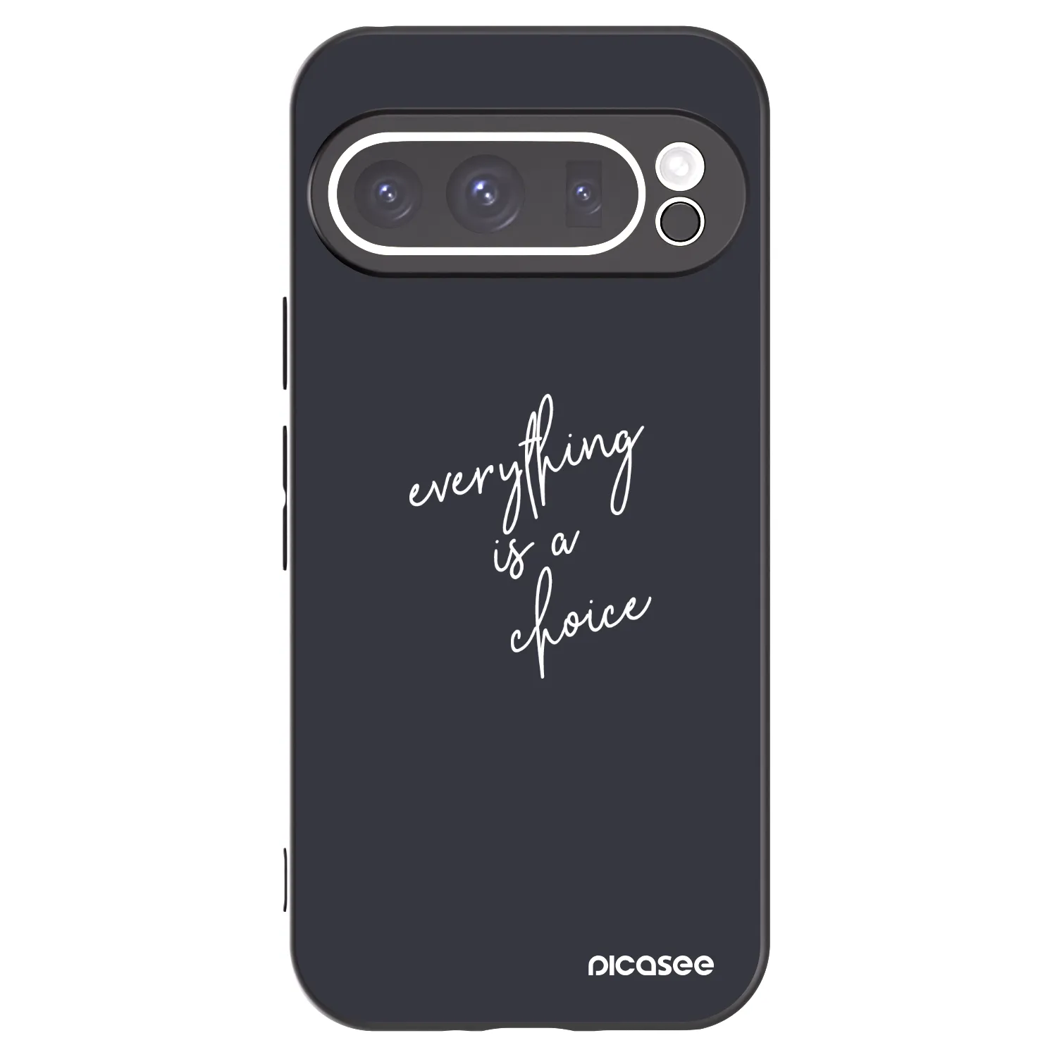 Picasee Μαύρη θήκη σιλικόνης για Google Pixel 9 Pro XL - Everything is a choice