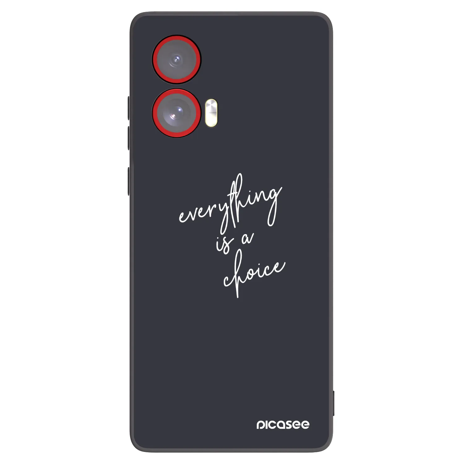 Picasee Μαύρη θήκη σιλικόνης για Motorola Edge 50 Fusion - Everything is a choice