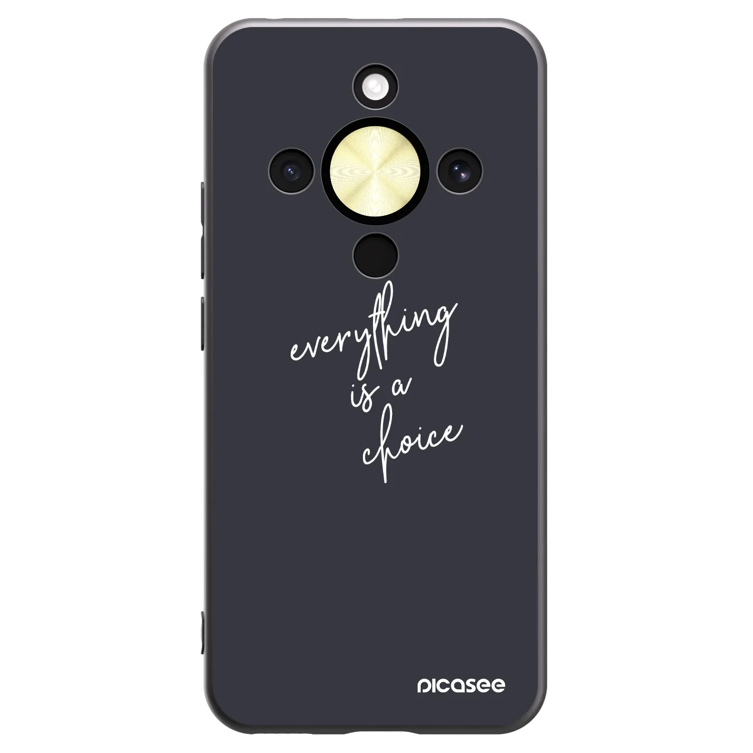 Picasee Μαύρη θήκη σιλικόνης για Honor Magic8 Lite 5G - Everything is a choice