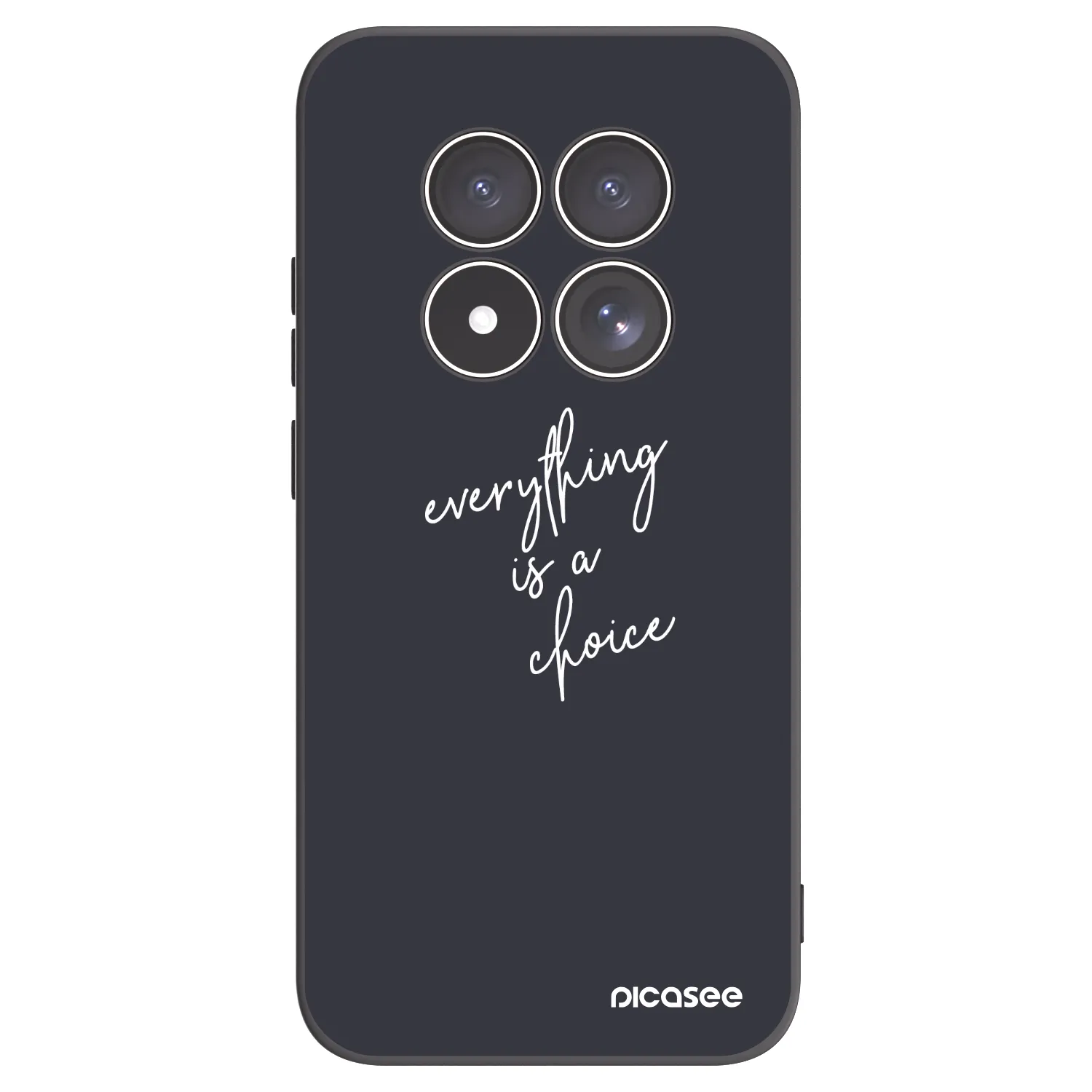 Picasee Μαύρη θήκη σιλικόνης για Xiaomi Redmi Note 15 Pro 5G - Everything is a choice