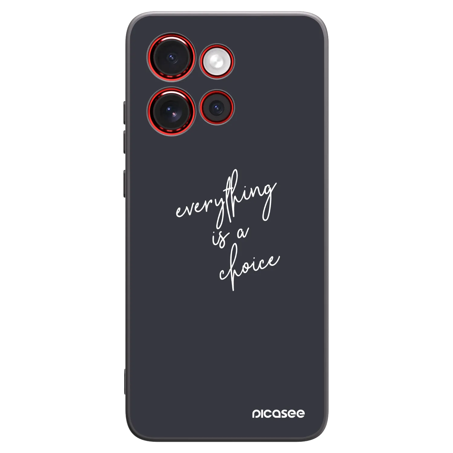 Picasee Μαύρη θήκη σιλικόνης για Motorola Edge 60 Neo 5G - Everything is a choice