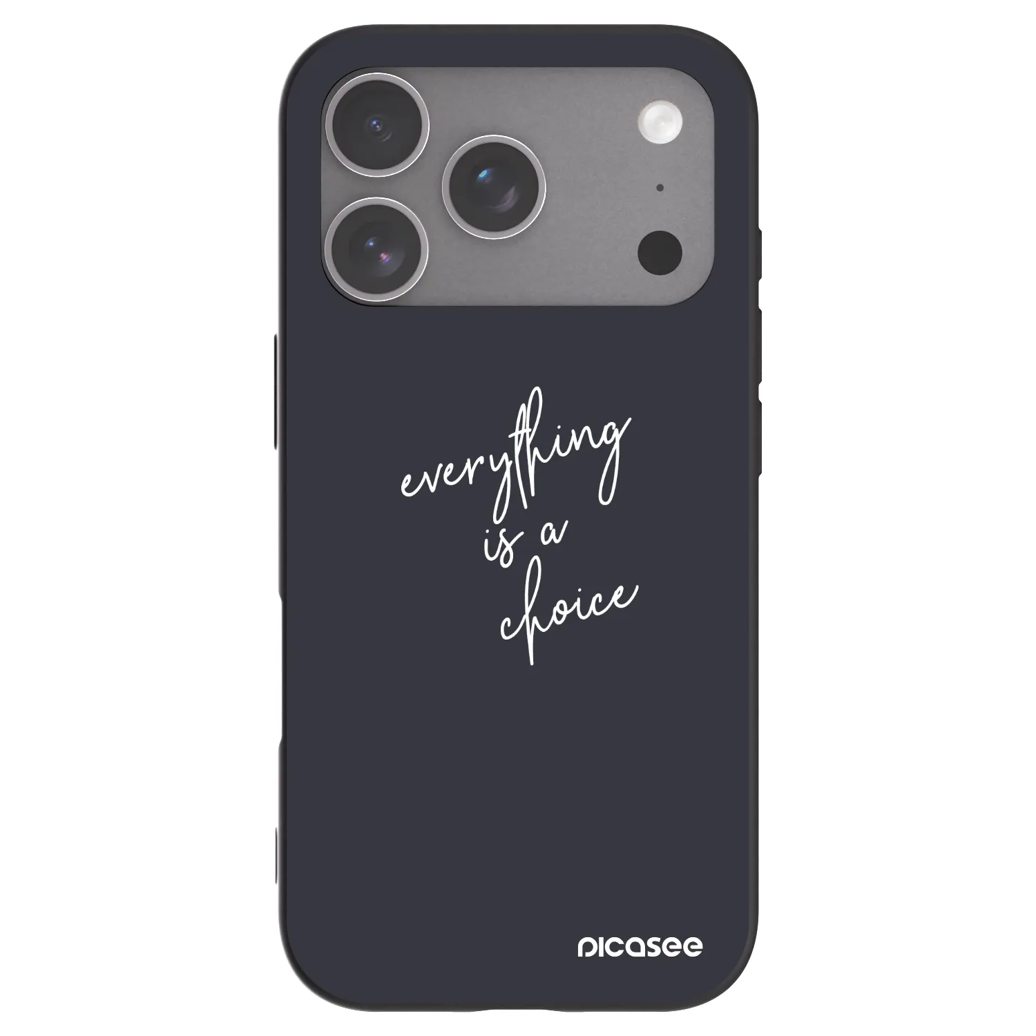 Picasee Μαύρη θήκη σιλικόνης για Apple iPhone 18 Pro - Everything is a choice