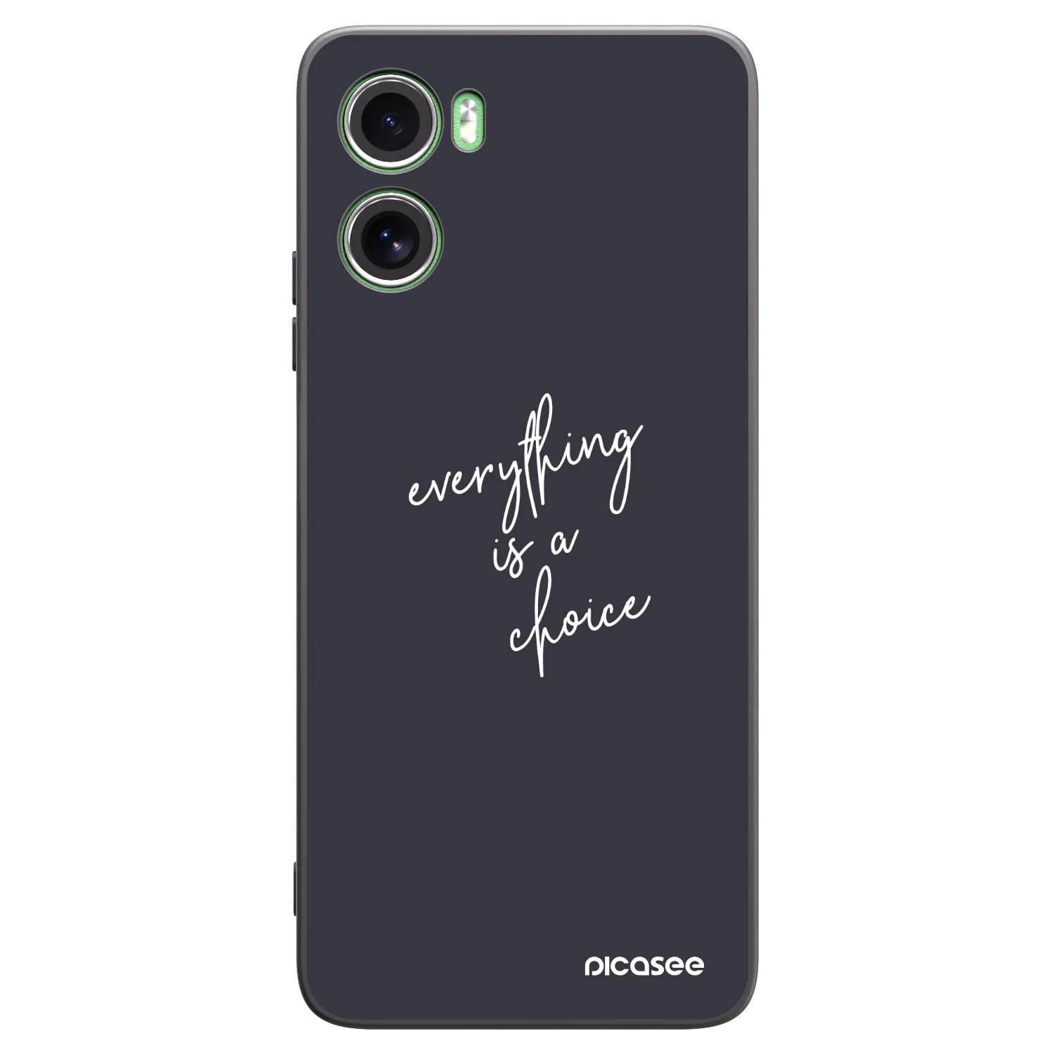 Picasee Μαύρη θήκη σιλικόνης για Motorola Moto G06 - Everything is a choice