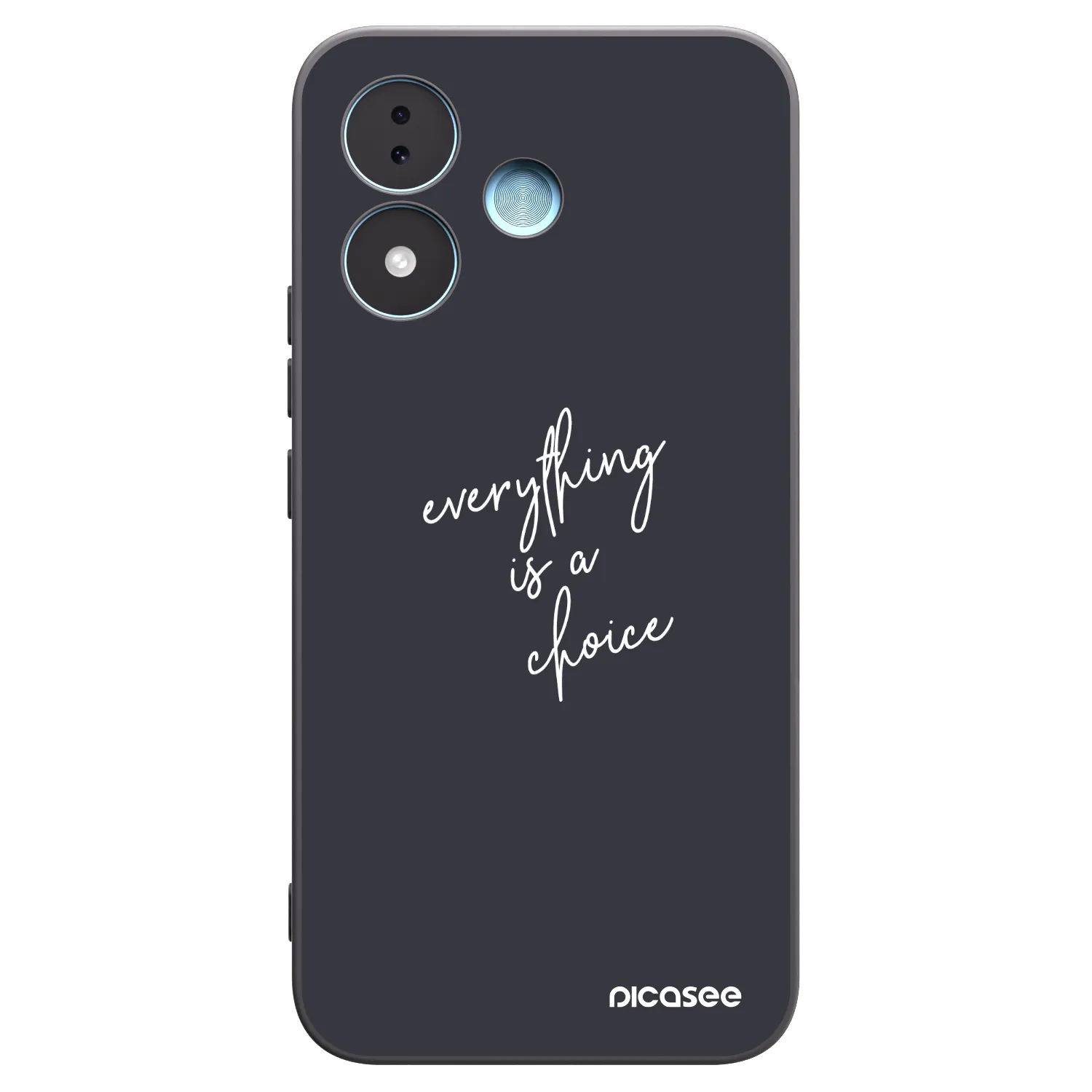 Picasee Μαύρη θήκη σιλικόνης για Xiaomi Redmi Note 17 5G - Everything is a choice