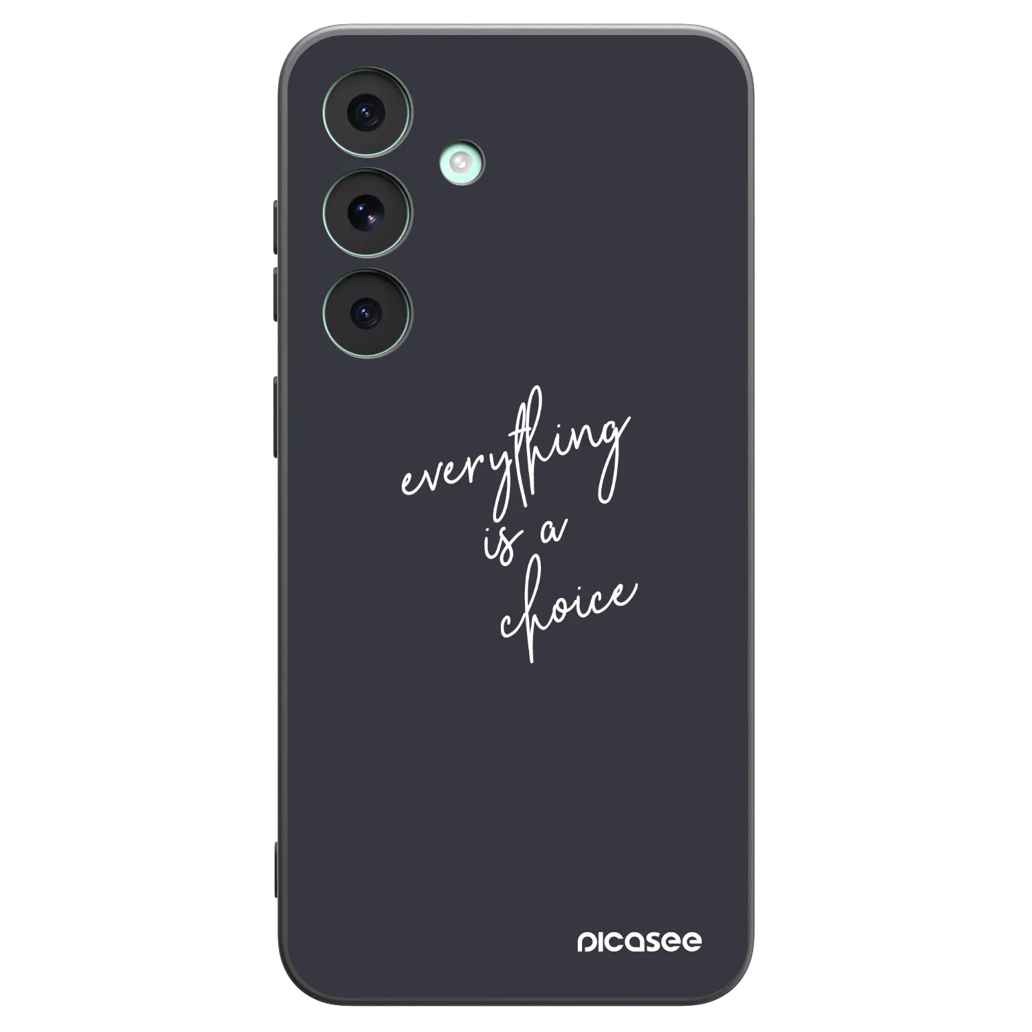 Picasee Μαύρη θήκη σιλικόνης για Samsung Galaxy S26 FE - Everything is a choice