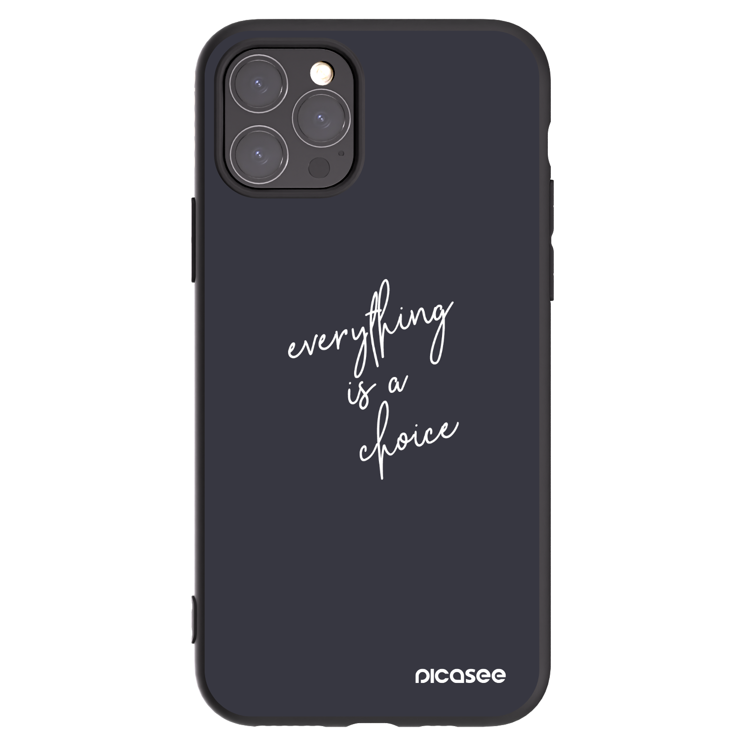 Picasee Μαύρη θήκη σιλικόνης για Apple iPhone 11 Pro - Everything is a choice