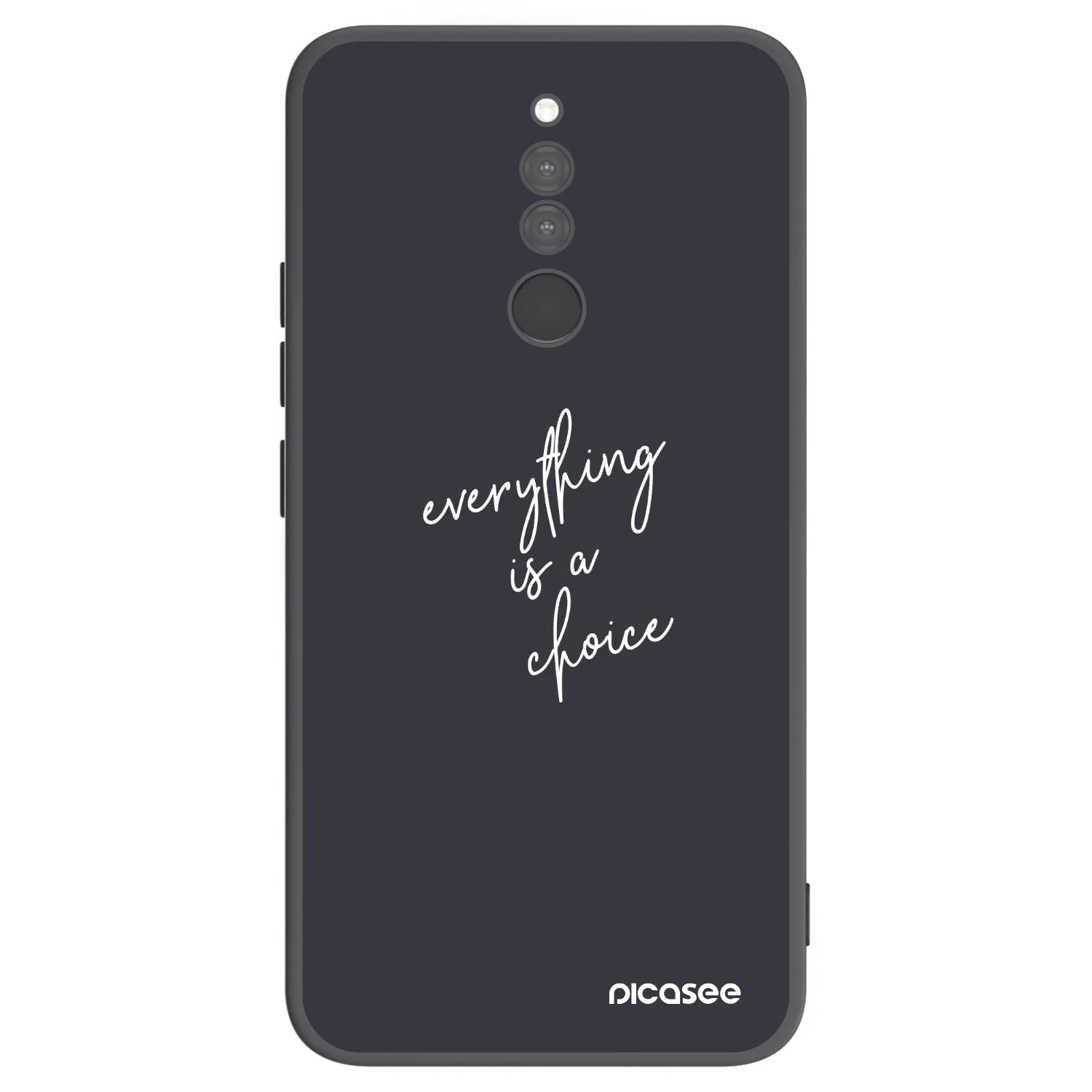 Picasee Μαύρη θήκη σιλικόνης για Xiaomi Redmi 8 - Everything is a choice