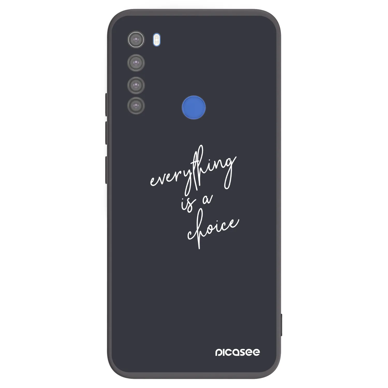 Picasee Μαύρη θήκη σιλικόνης για Xiaomi Redmi Note 8T - Everything is a choice
