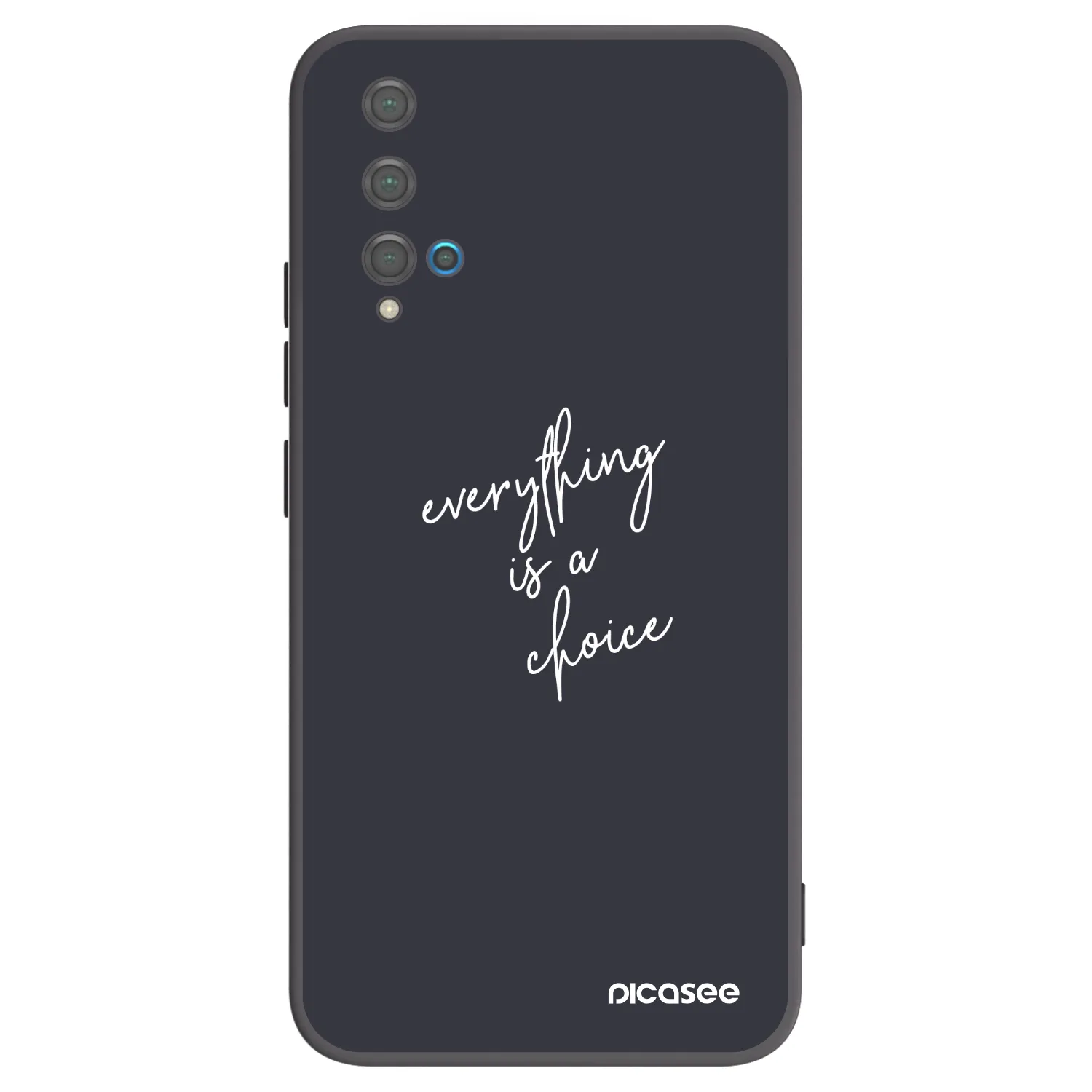 Picasee Μαύρη θήκη σιλικόνης για Huawei Nova 5T - Everything is a choice