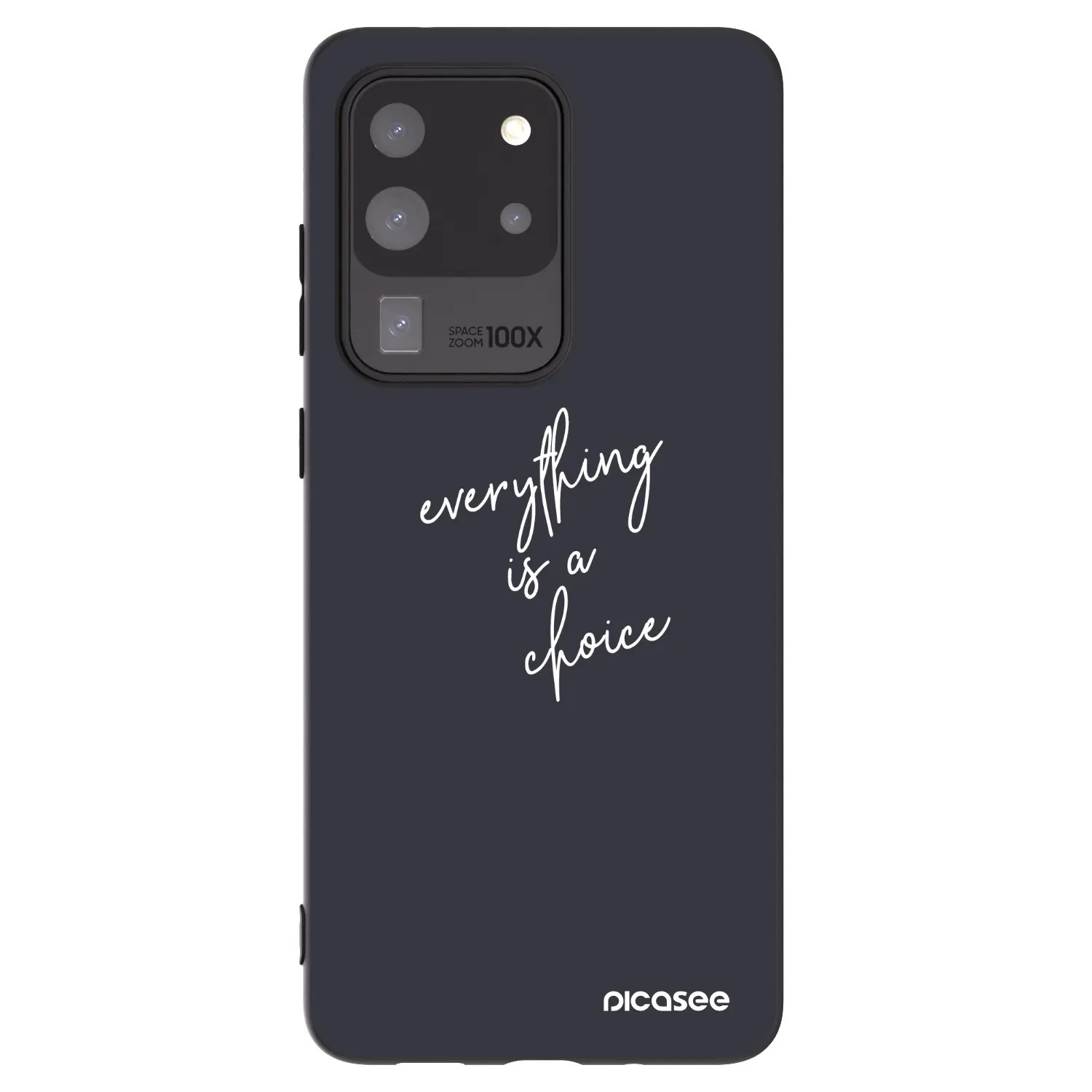 Picasee Μαύρη θήκη σιλικόνης για Samsung Galaxy S20 Ultra 5G G988F - Everything is a choice