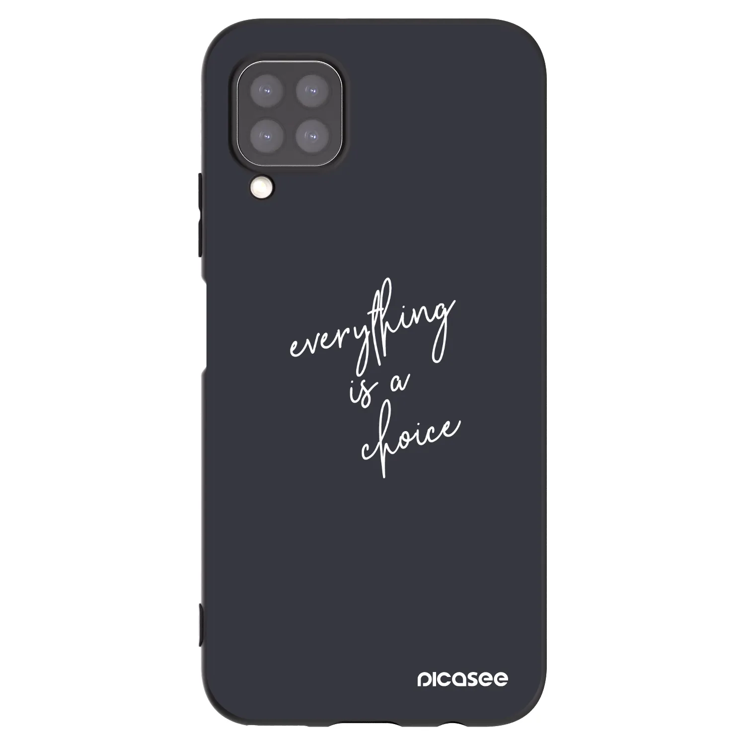 Picasee Μαύρη θήκη σιλικόνης για Huawei P40 Lite - Everything is a choice