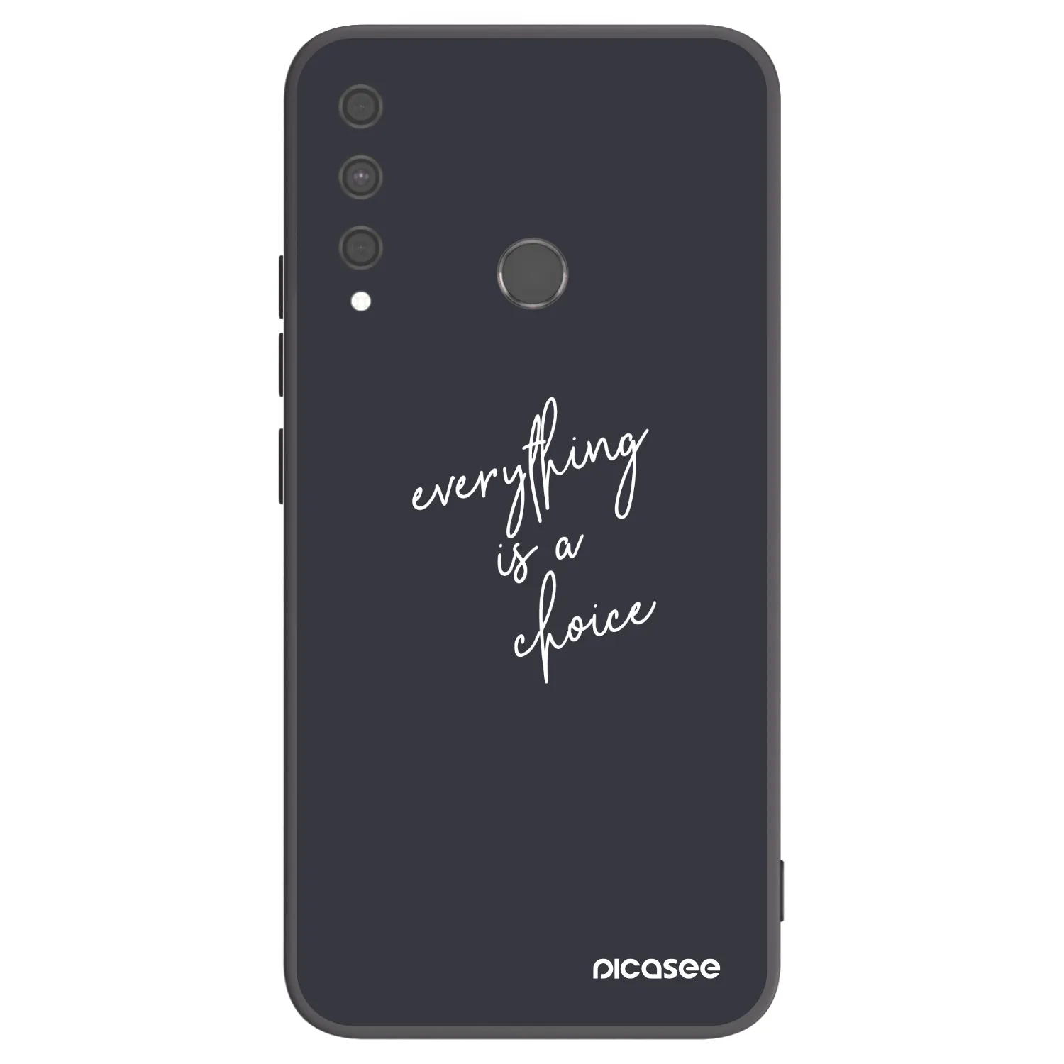 Picasee Μαύρη θήκη σιλικόνης για Huawei P40 Lite E - Everything is a choice