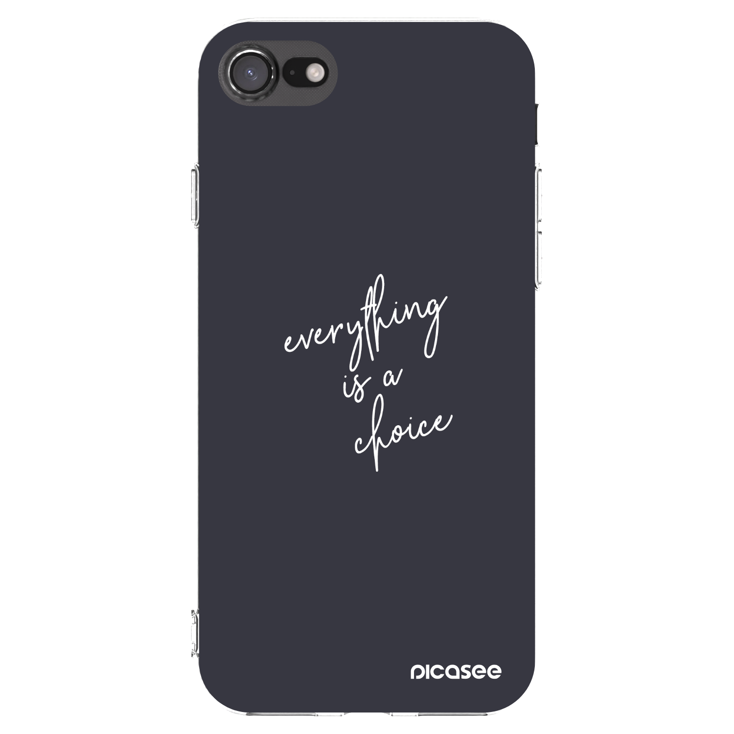Picasee διαφανής θήκη σιλικόνης Apple iPhone SE 2020 - Everything is a choice
