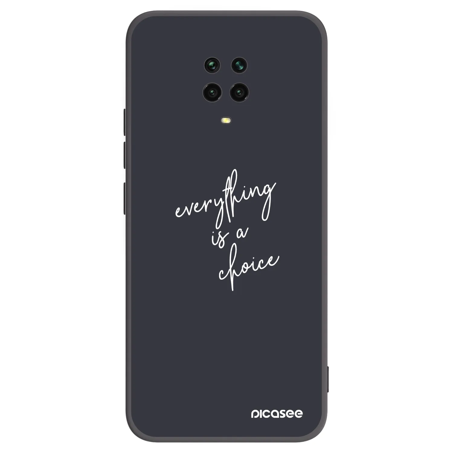 Picasee Μαύρη θήκη σιλικόνης για Xiaomi Redmi Note 9 Pro - Everything is a choice