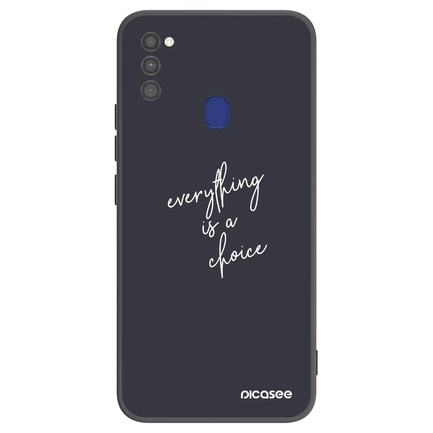 Picasee Μαύρη θήκη σιλικόνης για Samsung Galaxy M21 M215F - Everything is a choice